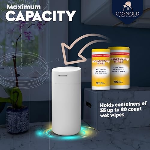Miniatura 2 de Recipiente decorativo para almacenamiento de toallitas dispensador de toallitas recargable para cocina, baño, aula, oficina. Antideslizante, tapa