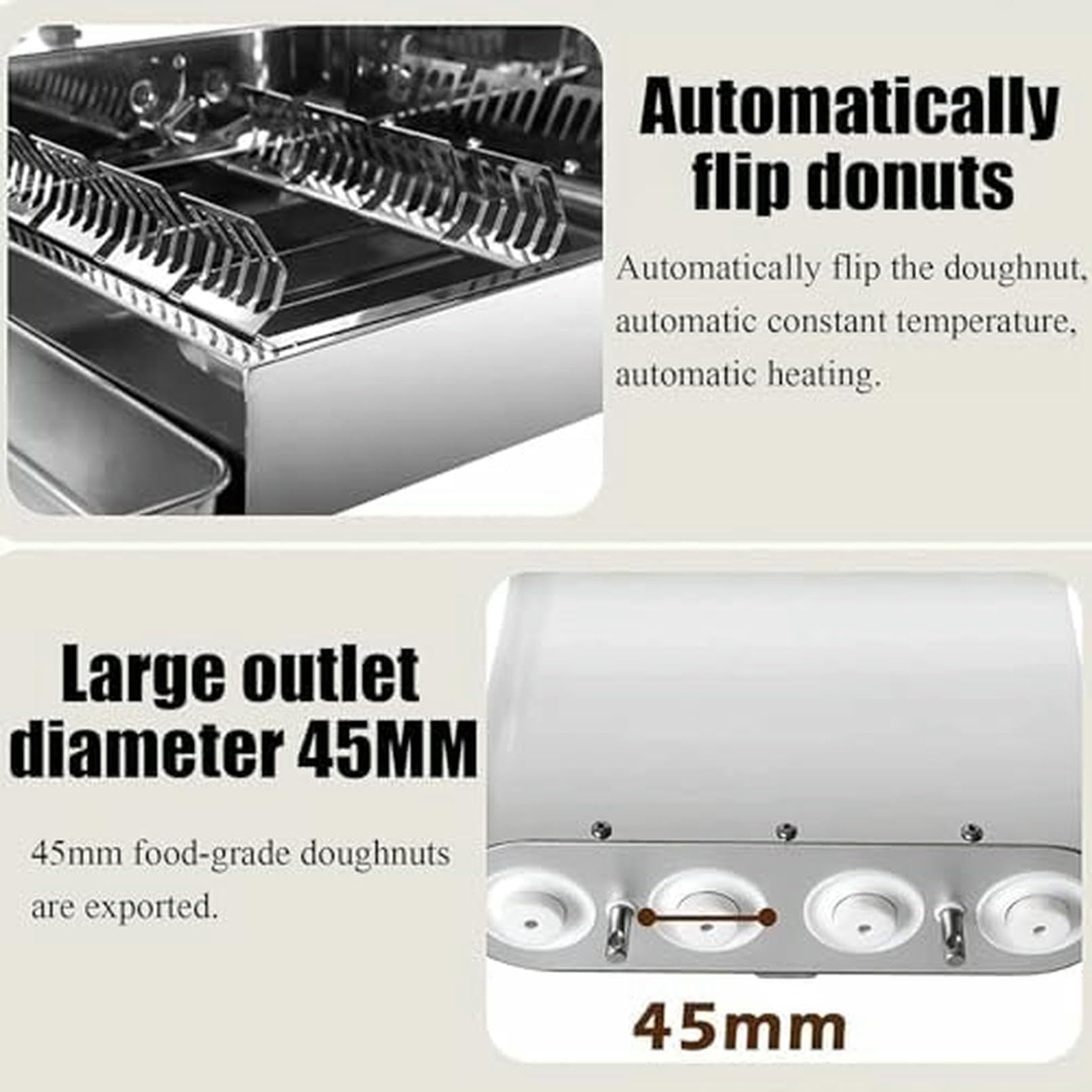 Machine Automatique De Fabrication De Beignets pour Un Petit-Déjeuner, des Collations Et des Desserts Faciles avec Revêtement Antiadhésif