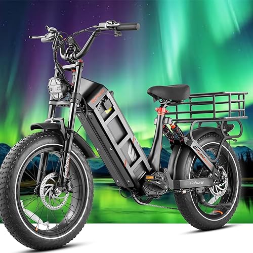 eAhora Juliet Pro 2/Juliet 2/Juliet 43Mph Peak 5200W/1700W/1200W Dual Motor Ebike 70Ah/60Ah 200+Miles Long Range Ebike with Full Suspension