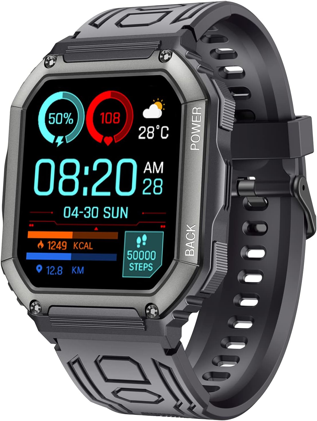 Smart Bracelet,C20S Smart Bracelet Sports Watch 1.8 Inch IPS Full Touch Sn Resolution240*286 BTcall Fitness IP67 Waterproof Sleep/Heart Rate/Blood Pressure Multiple Sports Mode