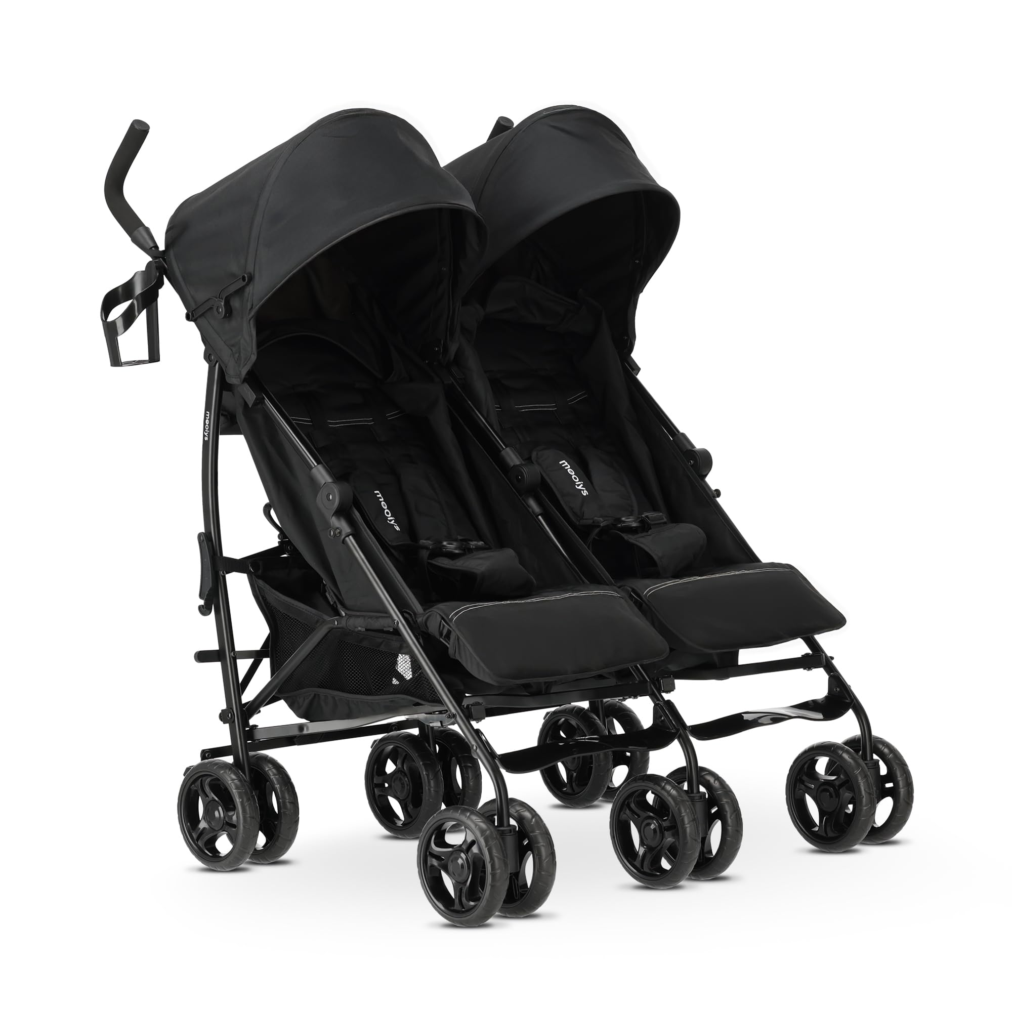 Miles Kinderwagen Buggy 2 in 1 - klein zusammenklappbar - 6 Monaten bis 4 Jahre - Baby Wagen belastbar bis 44kg - Kinderbuggy klappbar - kompact & faltbar - Schwarz