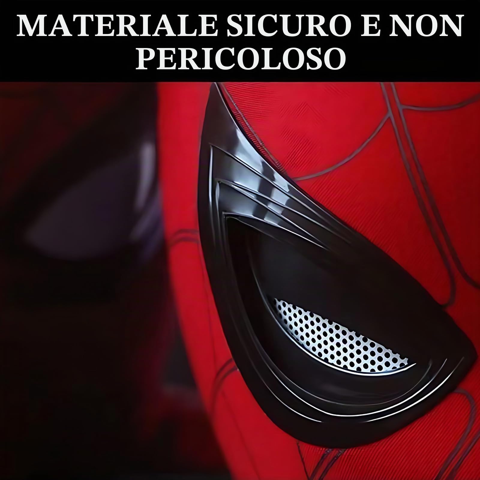Maschera da Eroe Ragno, Maschera da Cosplay per Adolescenti e Adulti, Maschera da Ragno per Adolescenti, Adatta per Halloween, Mascherata, Festa, Natale, Cosplay (Occhi Mobili)