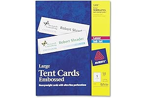 Avery Blank Note Tent Cards for Laser and Inkjet Printers