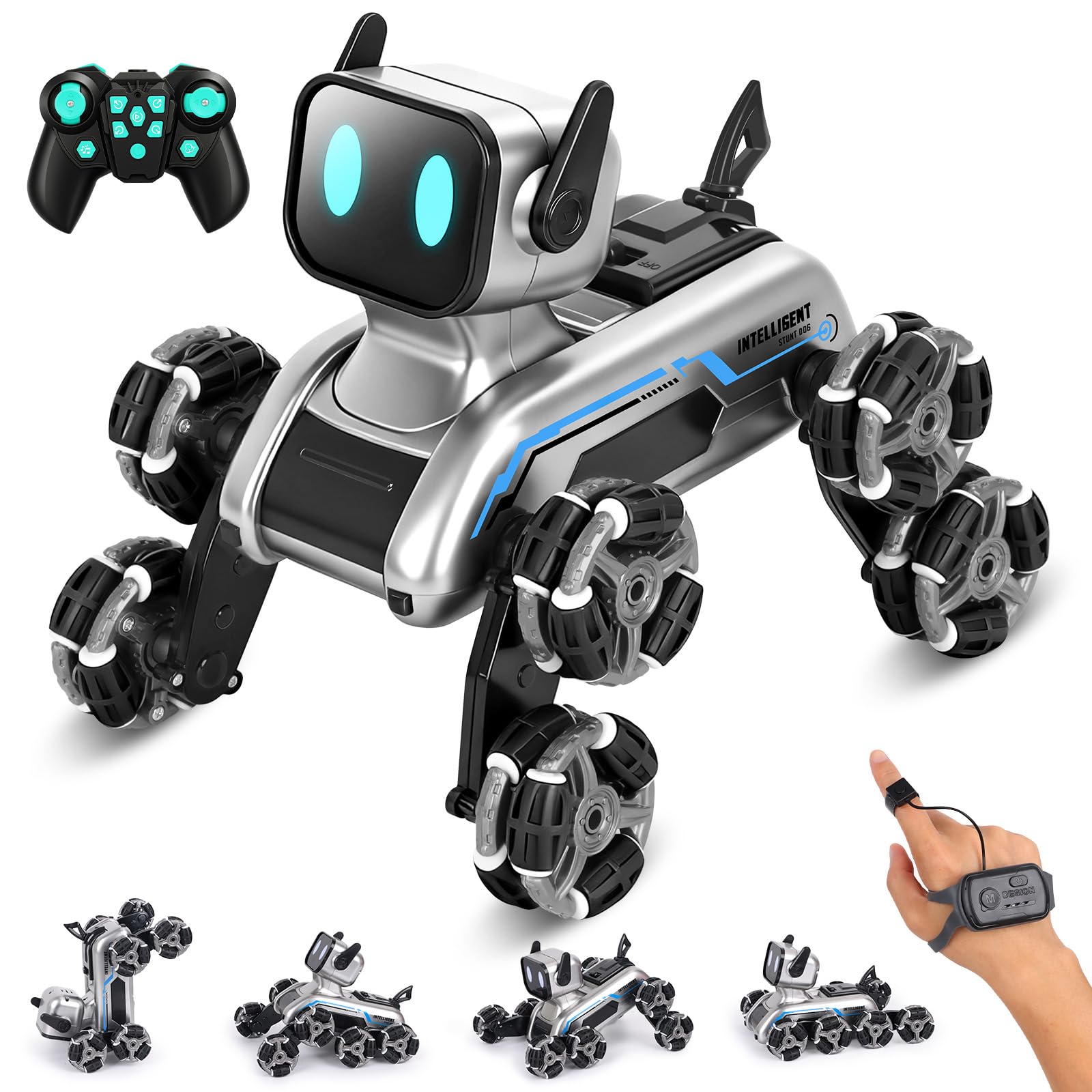 Amazon.com: HuiJuKeJi Interactive Robot Dog RC Stunt Car, Gesture