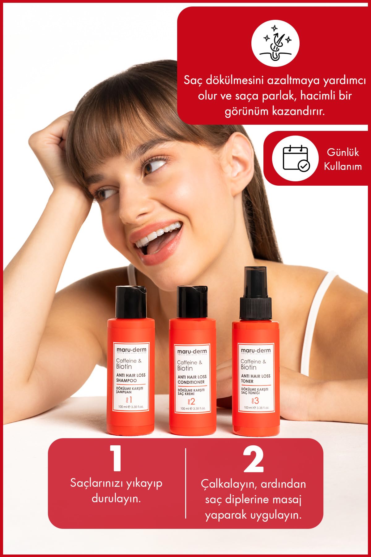 Seyahat Boy - Biotin & Kafein Dökülme Karşıtı Saç Toniği 100 ML | Vegan