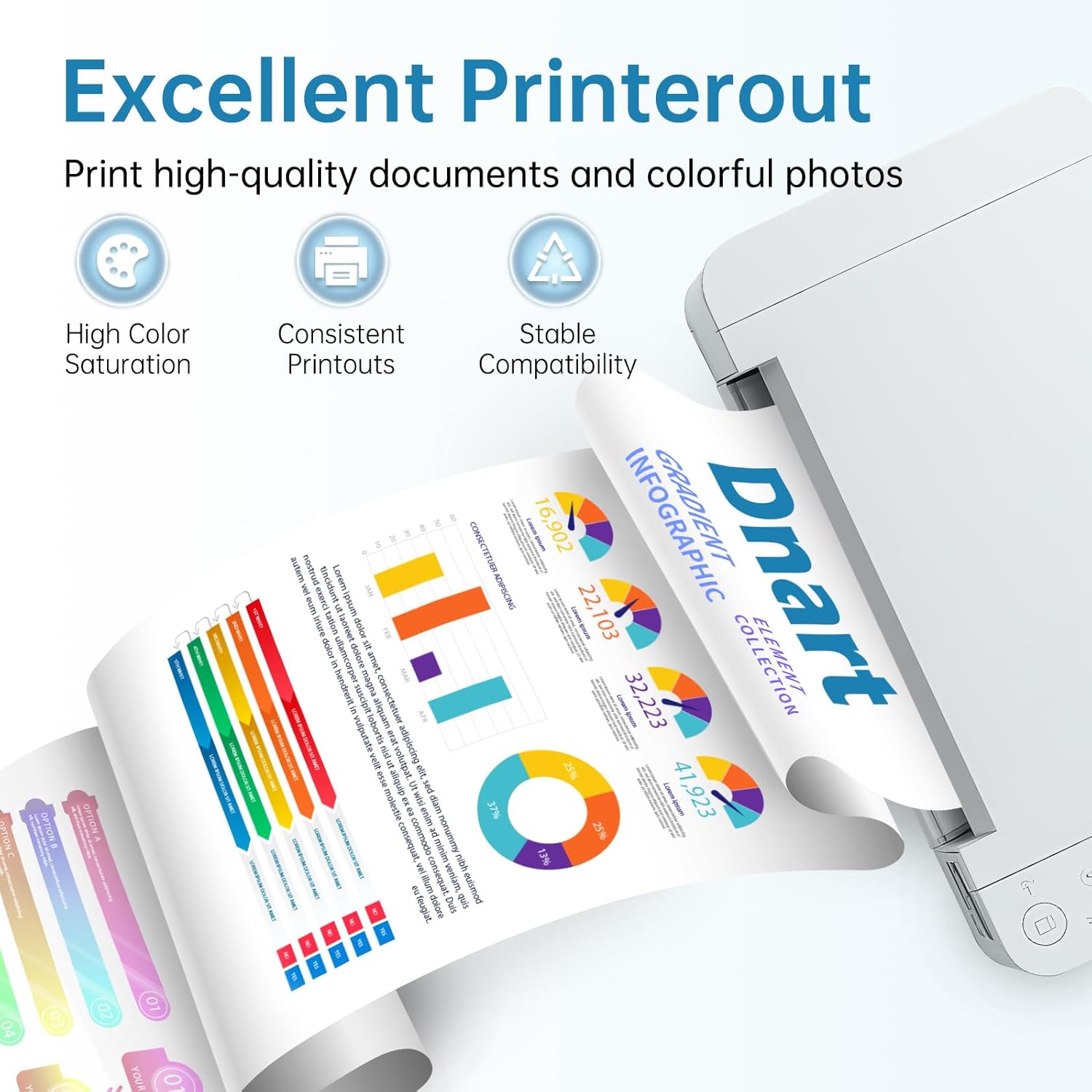 LC406XL LC406 Ink Cartridges for Brother Printer Replacement for LC406 XL LC 406XL LC406XL Work for MFC-J4335DW MFC-J5855DW MFC-J6555DW MFC-J4535DW MFC-J6955DW MFC-J4345DW MFC-J5955DW Printer (4 Pack)