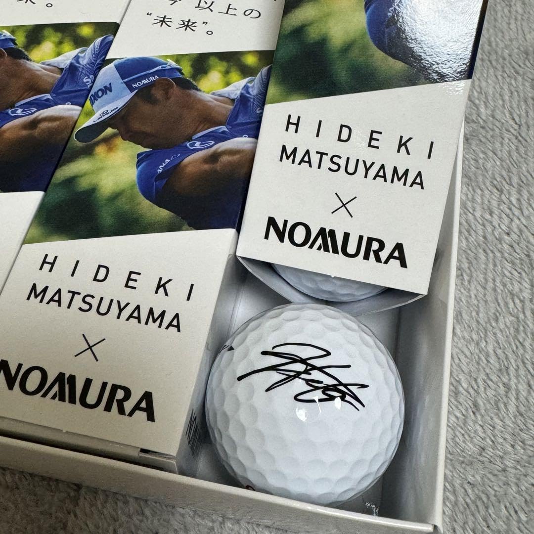 松山英樹プロ 野村証券 印刷サイン入り ゴルフ マーカー 松山英樹プロ