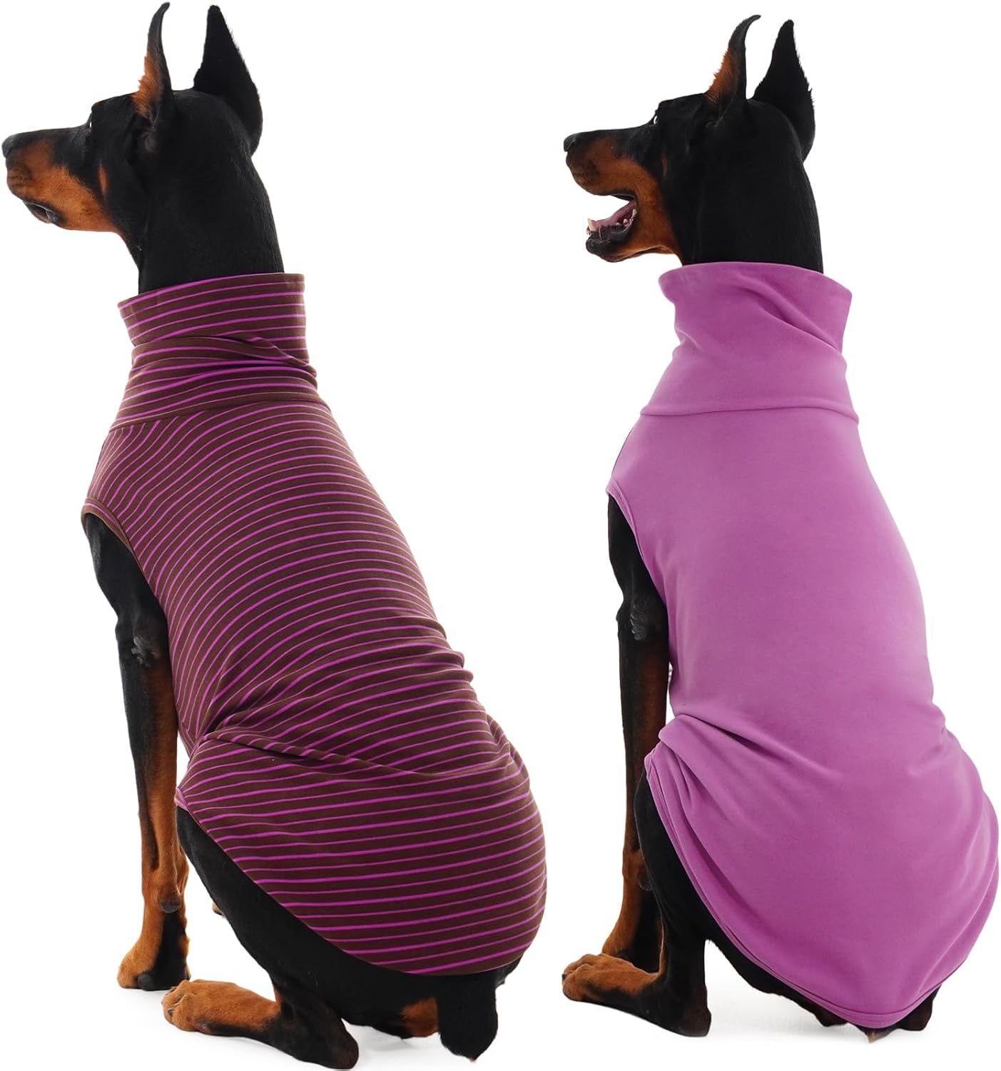 IECOii 2 Pack XXXXL Dog Fleece Sweater for Extra Large Dogs Girl Boy, Warm Dog Sweater Turleneck Lightweight Sweatshirt, Stretchable Cozy Pullover Dogs Vest for Fall Winter, Great Dane Sweaters, 4XL