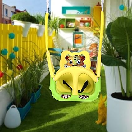 Goyal's Plastic Baby Musical Swing With 4 Stages Multiple Age Settings, 9 Months- 6 Years- (Green), 39 Centimeters