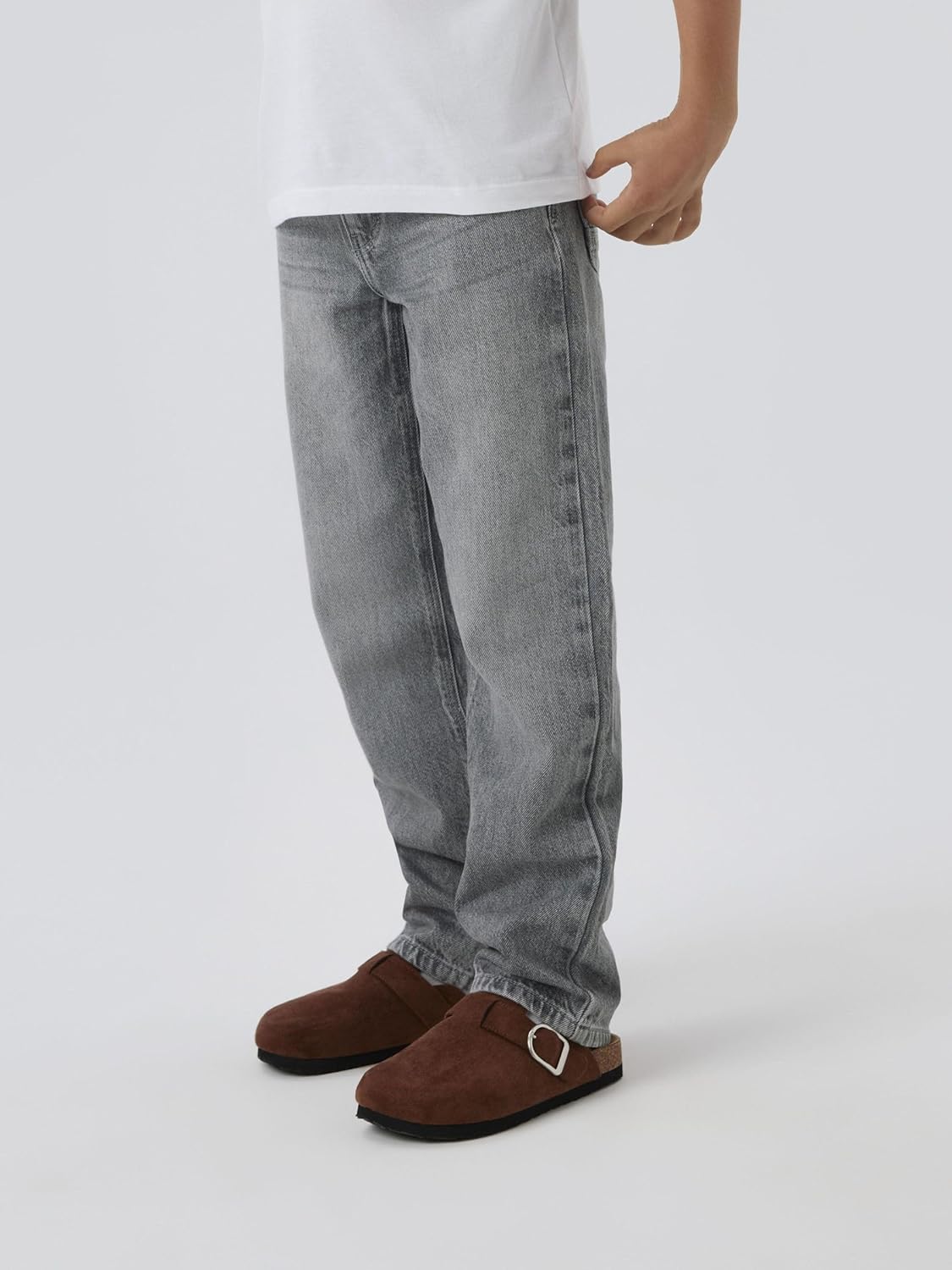 Grey Denim Straight Jeans by Name It