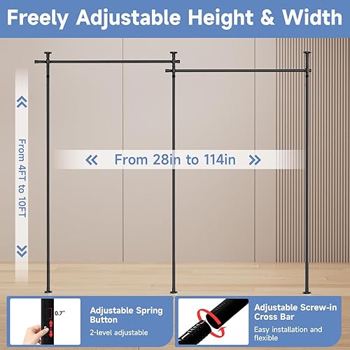 Miniatura 18 de Divisor de habitación plegable con ruedas, divisor de 6 pies de alto para separación de habitaciones, divisores y divisores móviles de habitación,
