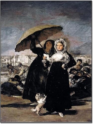 THAELY Art Poster Girls - Francisco Jose De Goya - Lucientes Vintage Canvas Painting Wall Decor Art Canvas Painting Wall Art Poster for Bedroom