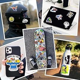 QTL Sport Stickers for Teens Kids Sport Stickers for Water Bottle Skateboard Laptop Waterproof Vinyl Packs 50Pcs
