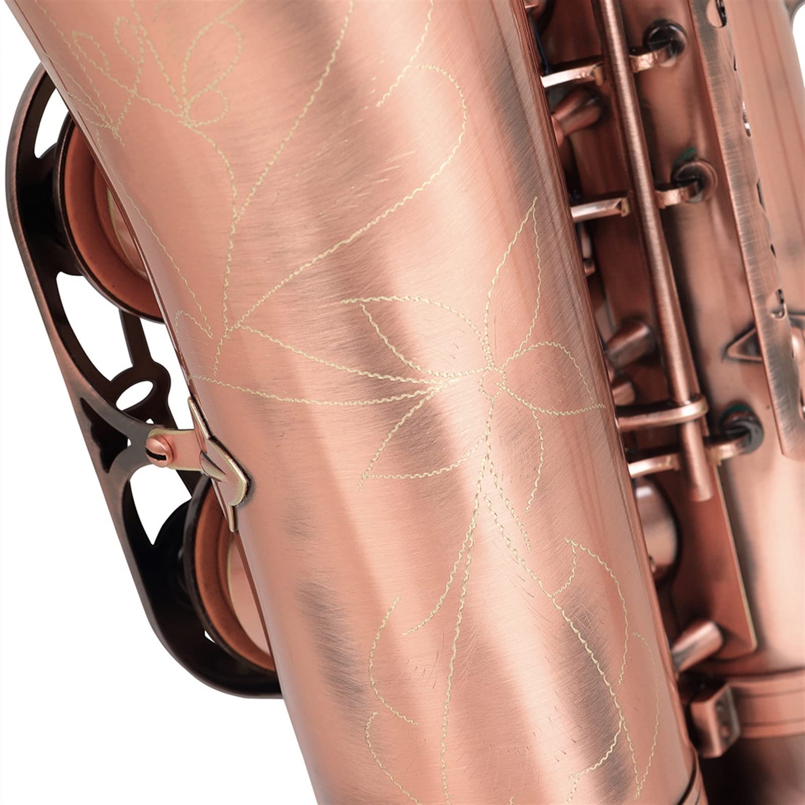 Saxofón Profesional Saxofón Tenor De Cobre Antiguo, Tecla B, Saxofón Tenor, Teclas De Concha De Abulón para Que Los Principiantes Jueguen (Color : 2)