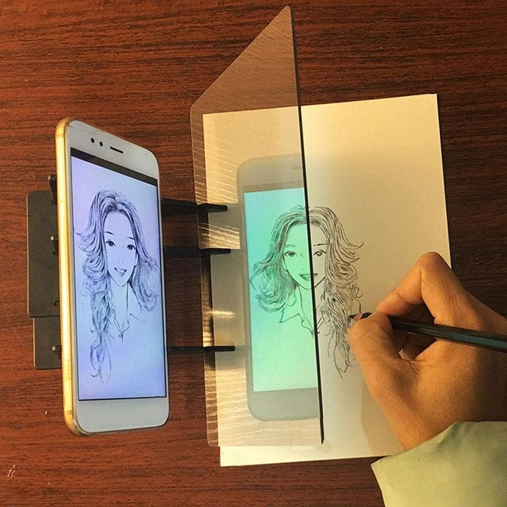 Amazon Co Jp トレース台 スケッチボード お絵かきセット Diy デッサン 漫画 絵画 イラスト 自動構図レンズ 光学製図板 初心者にも タブレット スマホ 携帯に対応 ホビー