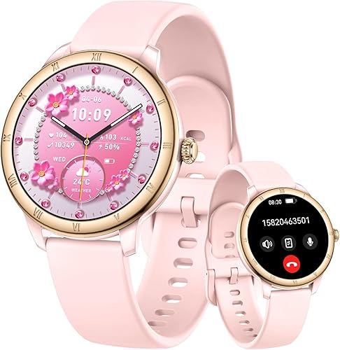 Reloj inteligente para mujer, monitor de fitness HD de 1.27 pulgadas (respuestahaz llamadas) con más de 110 modos deportivosfrecuencia