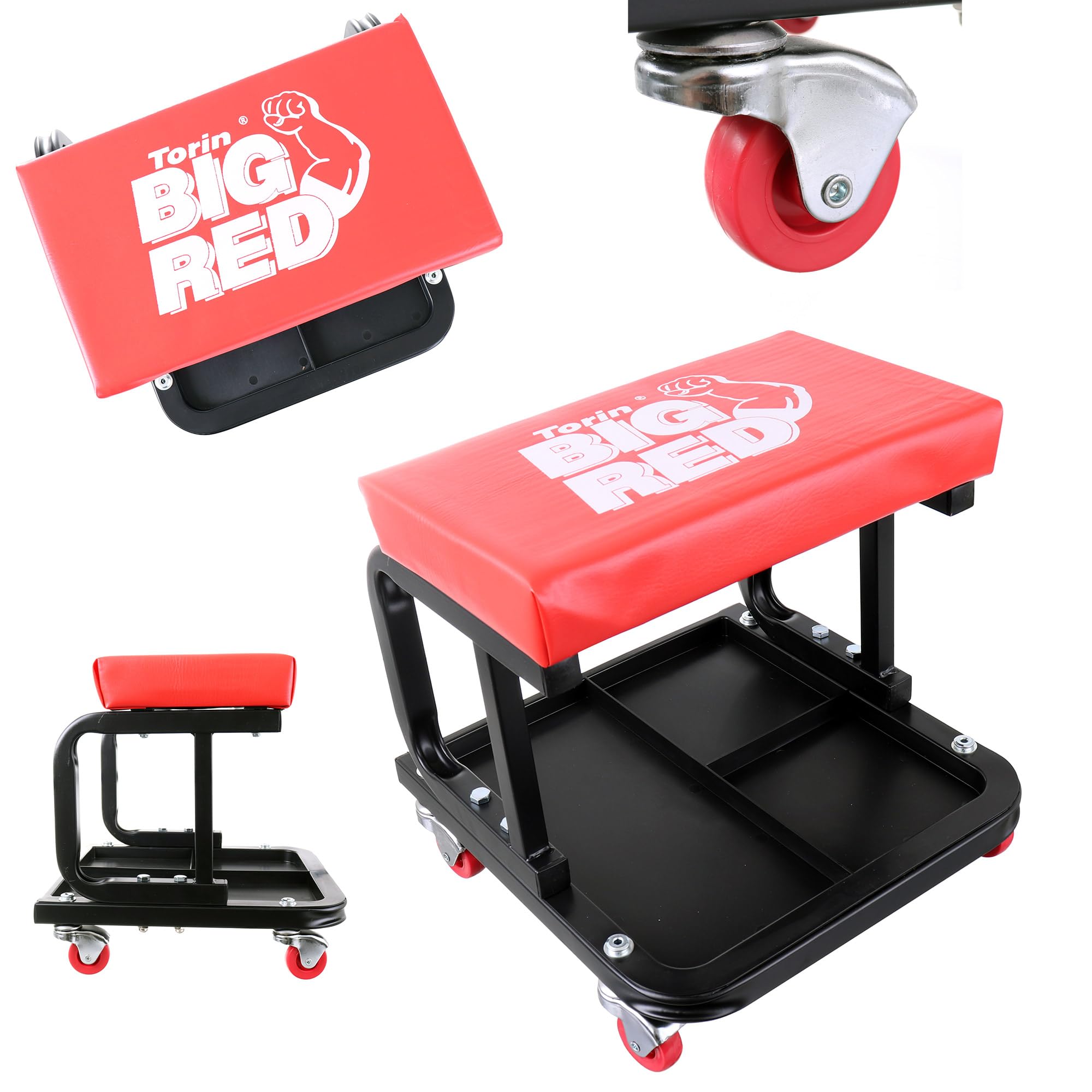 TC TECHNIC Silla de taller con ruedas con rodamientos Big Red