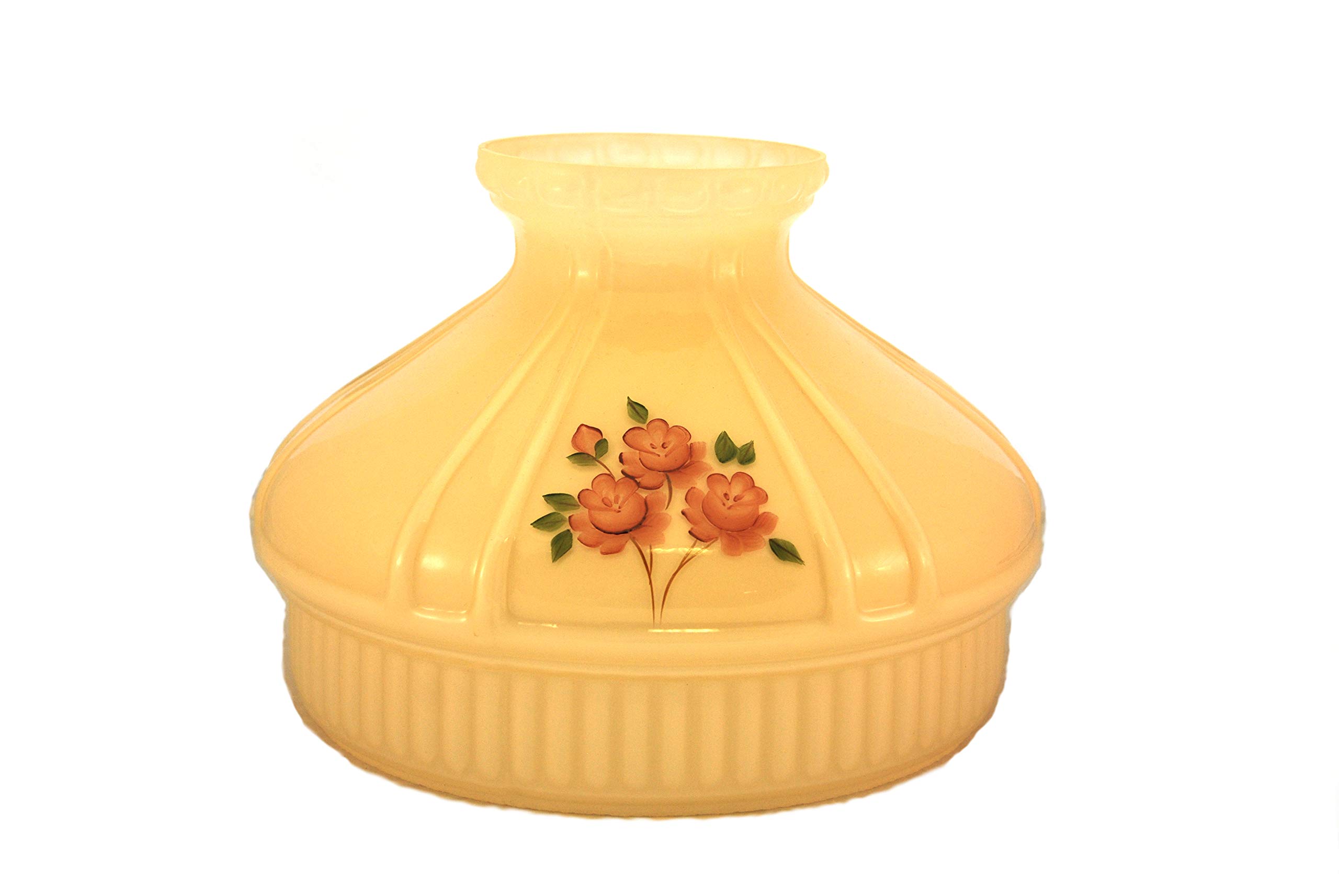 Aladdin 10" Champagne Red Rose Glass Lamp Shade N679