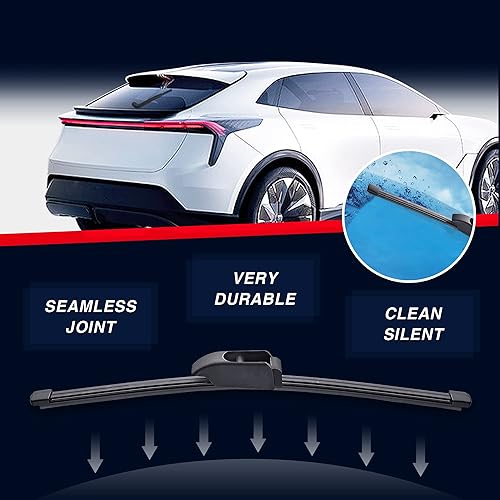 Miniatura 2 de Escobilla de limpiaparabrisas trasero de 13 pulgadas de repuesto para Alfa Romeo Stelvio 2022-2018 Jaguar E-Pace 2020-2018 Kia Forte 2018-2014 -