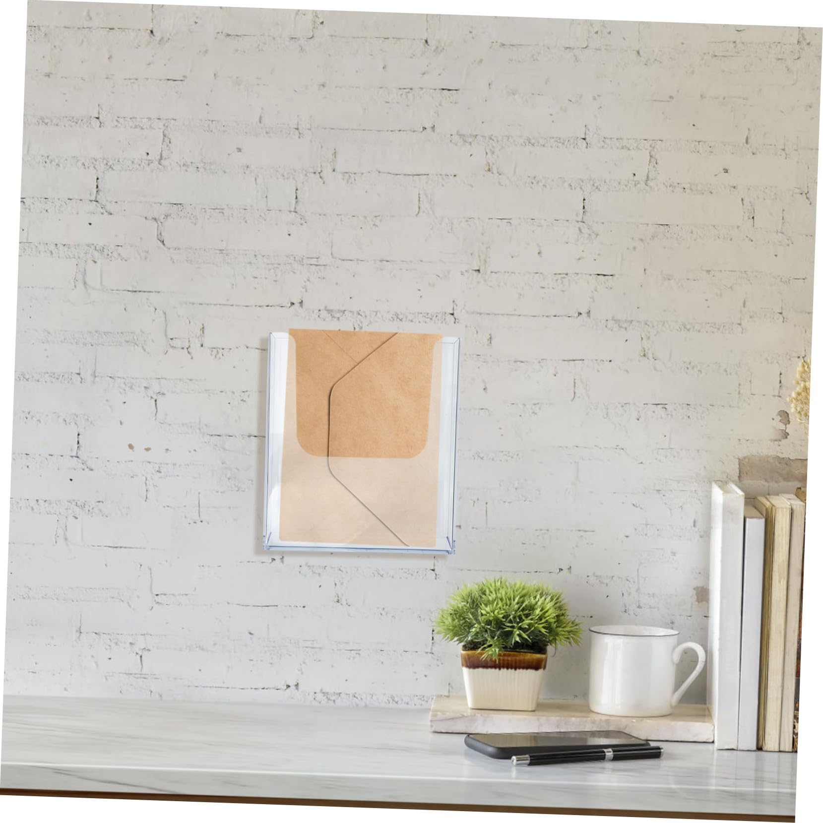 Revistero Transparente de Pared para Correo y Folletos, Organizador Acrílico Compacto, Soporte de Pared para Documentos Oficina, Porta Sobres y Carpetas Colgantes