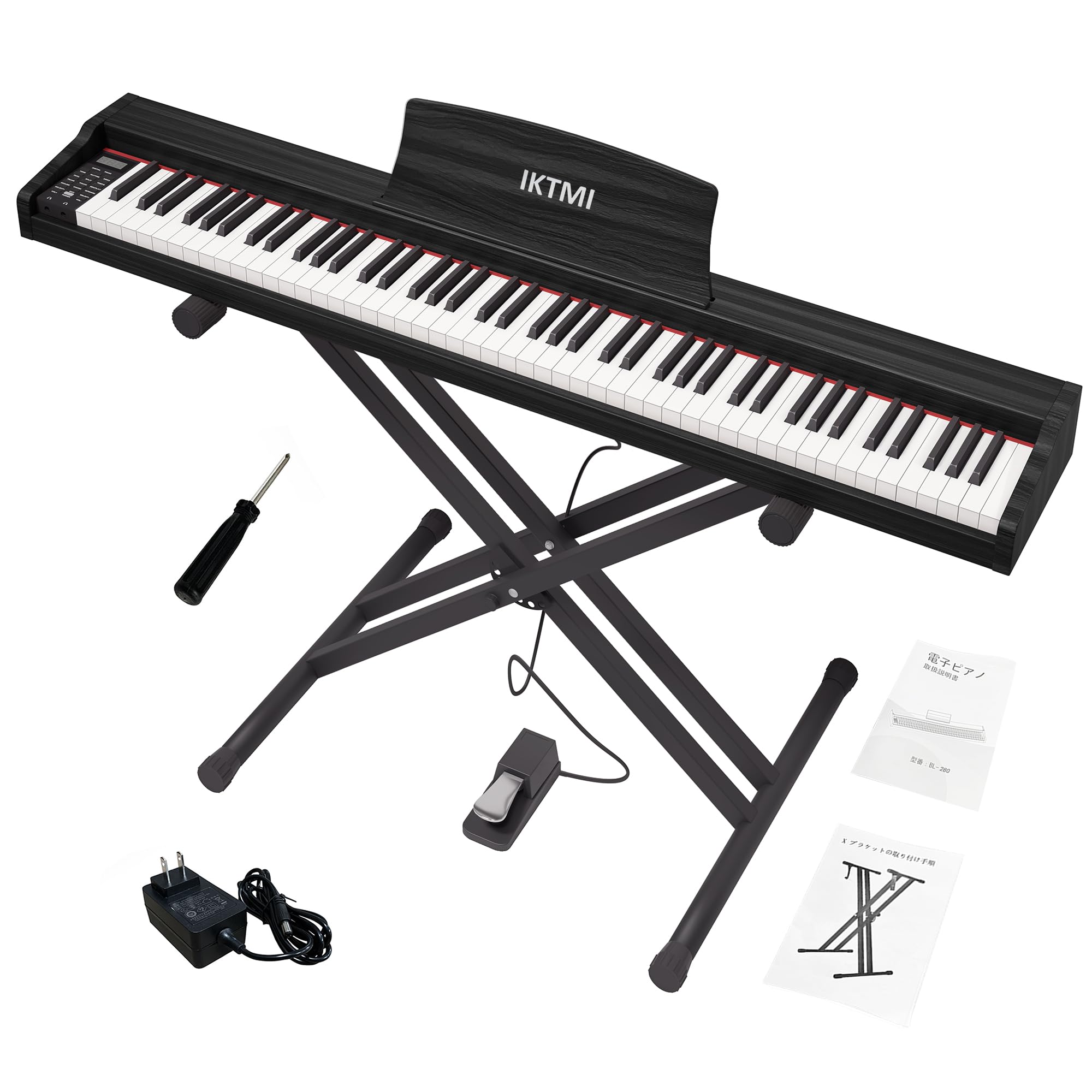 Amazon.co.jp: IKTMI 電子ピアノ 88鍵盤 木製 88鍵 電子ピアノ