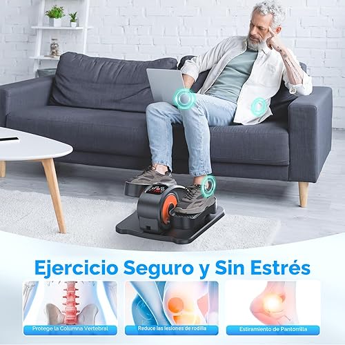 Miniatura 5 de Under Desk Elliptical Machine, Electric Elliptical Leg Exerciser for Seniors Fully Assembled, Quiet & Portable Electric Seated Pedal Exerciser with