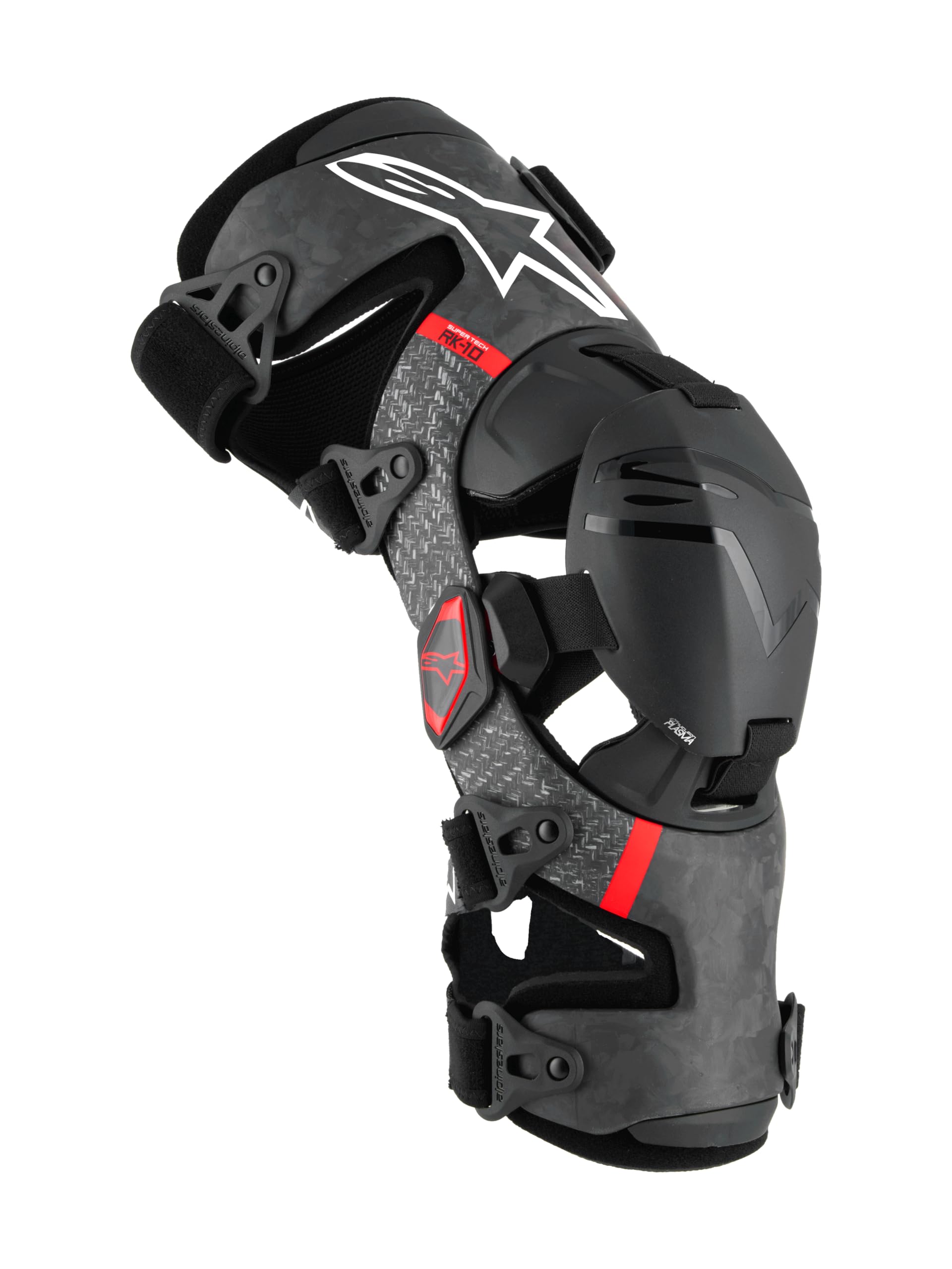 Alpinestars Supertech RK-10 Plasma Knee Brace (Black/Red, Medium)