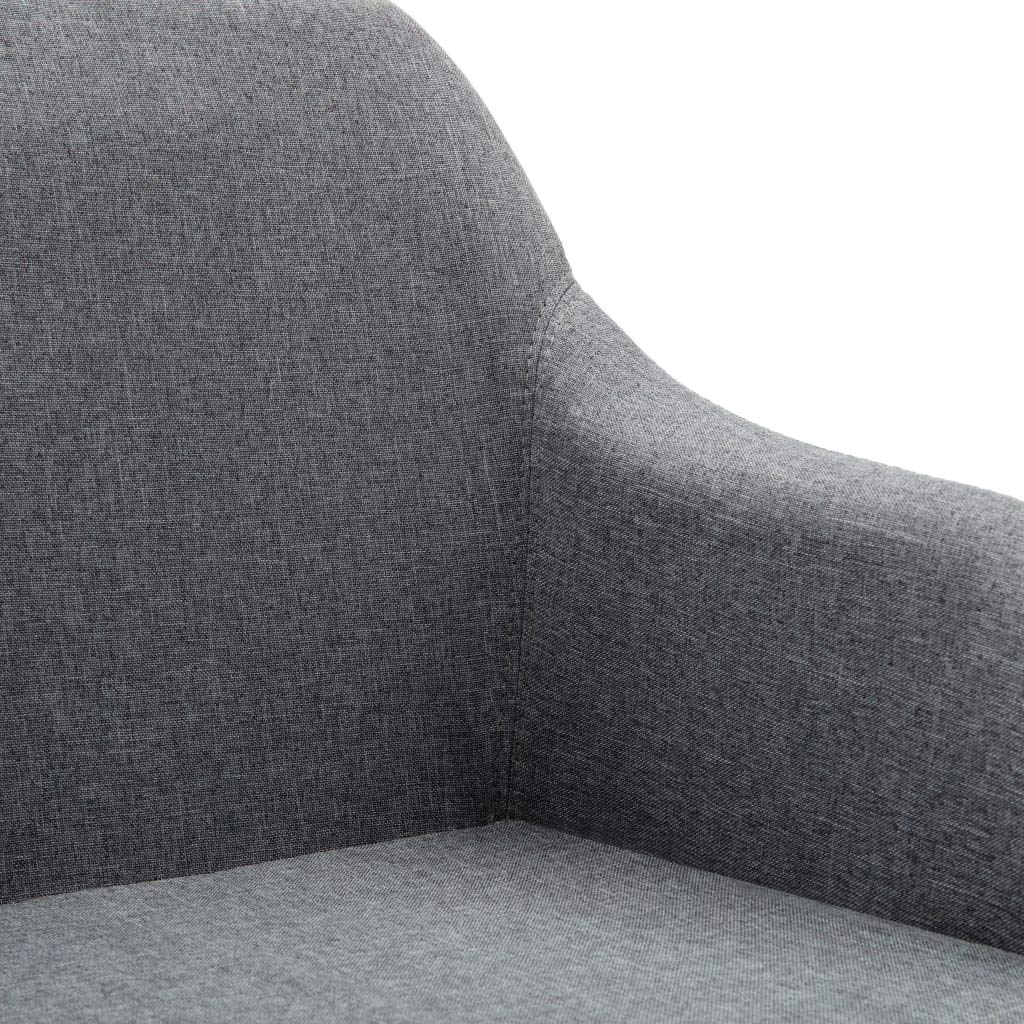 Silla de oficina giratoria de tela gris claro con respaldo y reposabrazos ajustables en altura, asiento ergonómico para oficina en casa, trabajo, juegos y salón