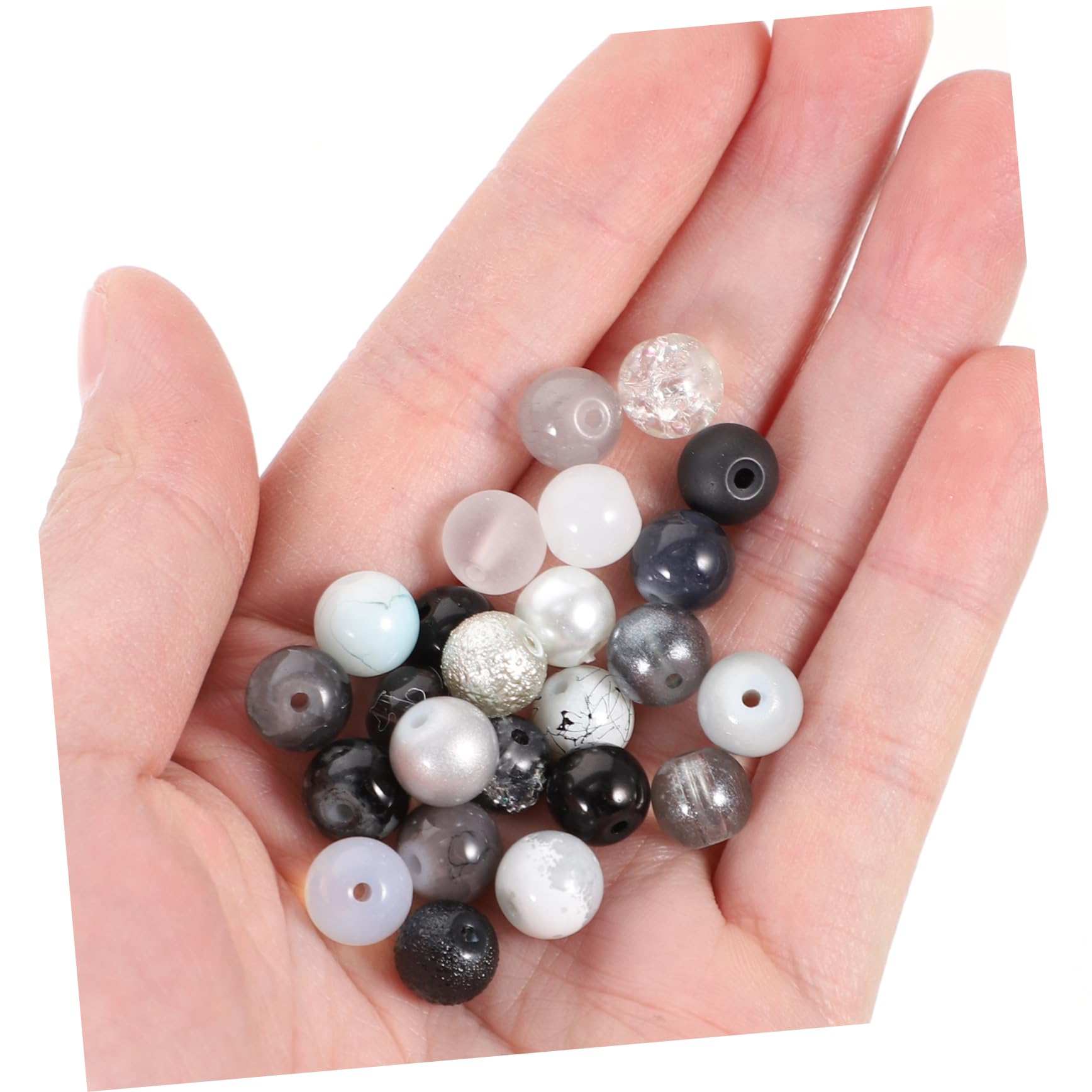 Angoily Winzige Glasperlen Runde Lose Perlen aus Glas 1 Kasten Bastelmaterial für Armband und Kettenherstellung für Selbstgemacht Schmuck