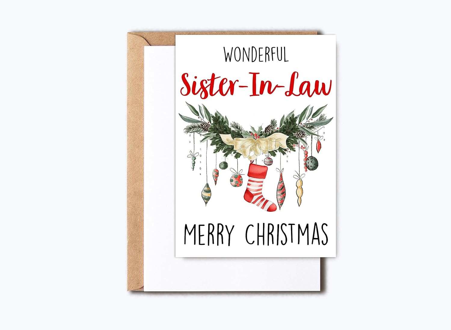 Wonderful SisterInLaw Card, Merry Christmas SisterIn Gifts For Sister In Law Christmas