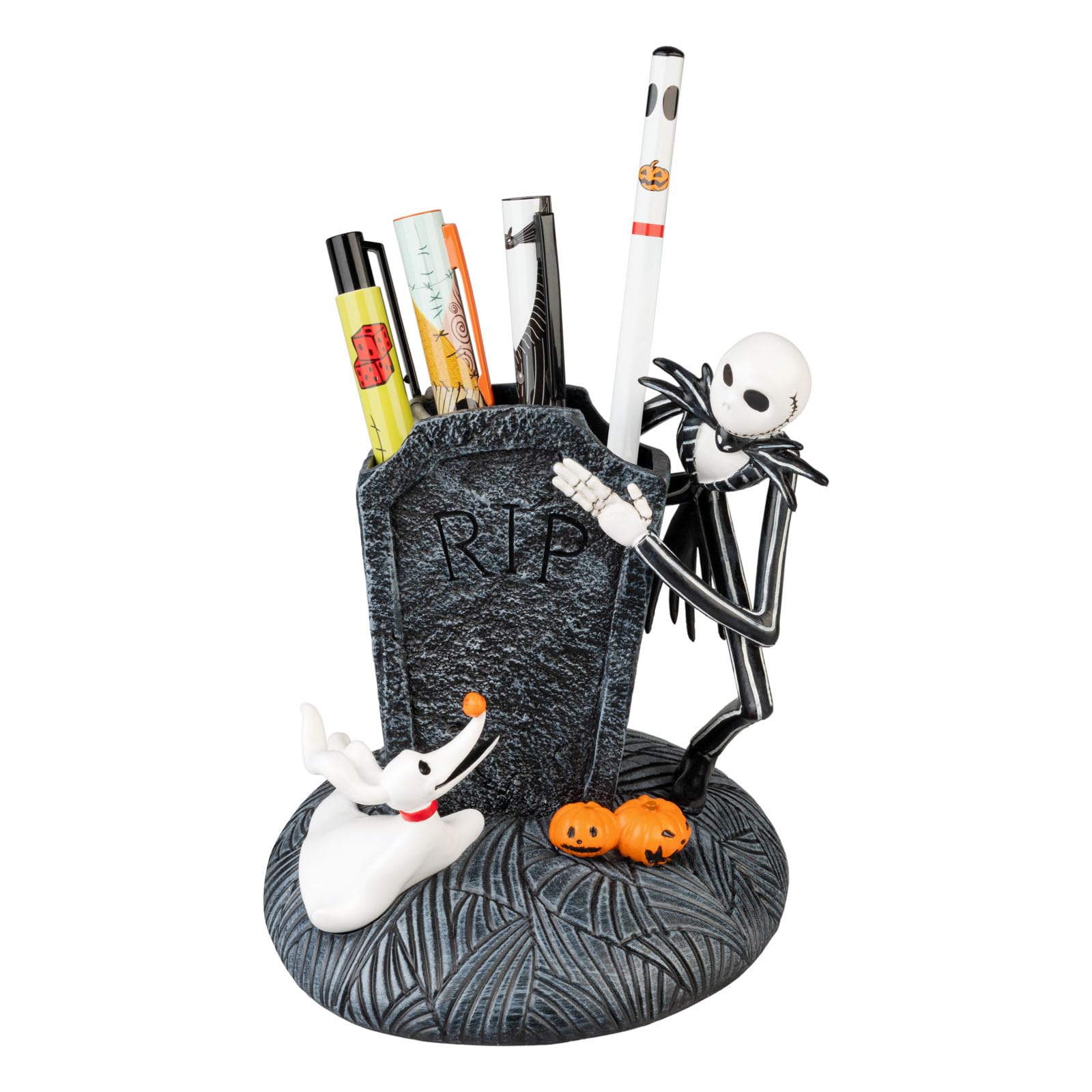 Grupo Erik Multi-Color Pen Holder For Desk & Stationery Set - The Nightmare Before Christmas Disney Gifts | Desk Accessories - Pencil Holder, 2 Pens, Pencil, Eraser, Sharpener | Disney Stationery