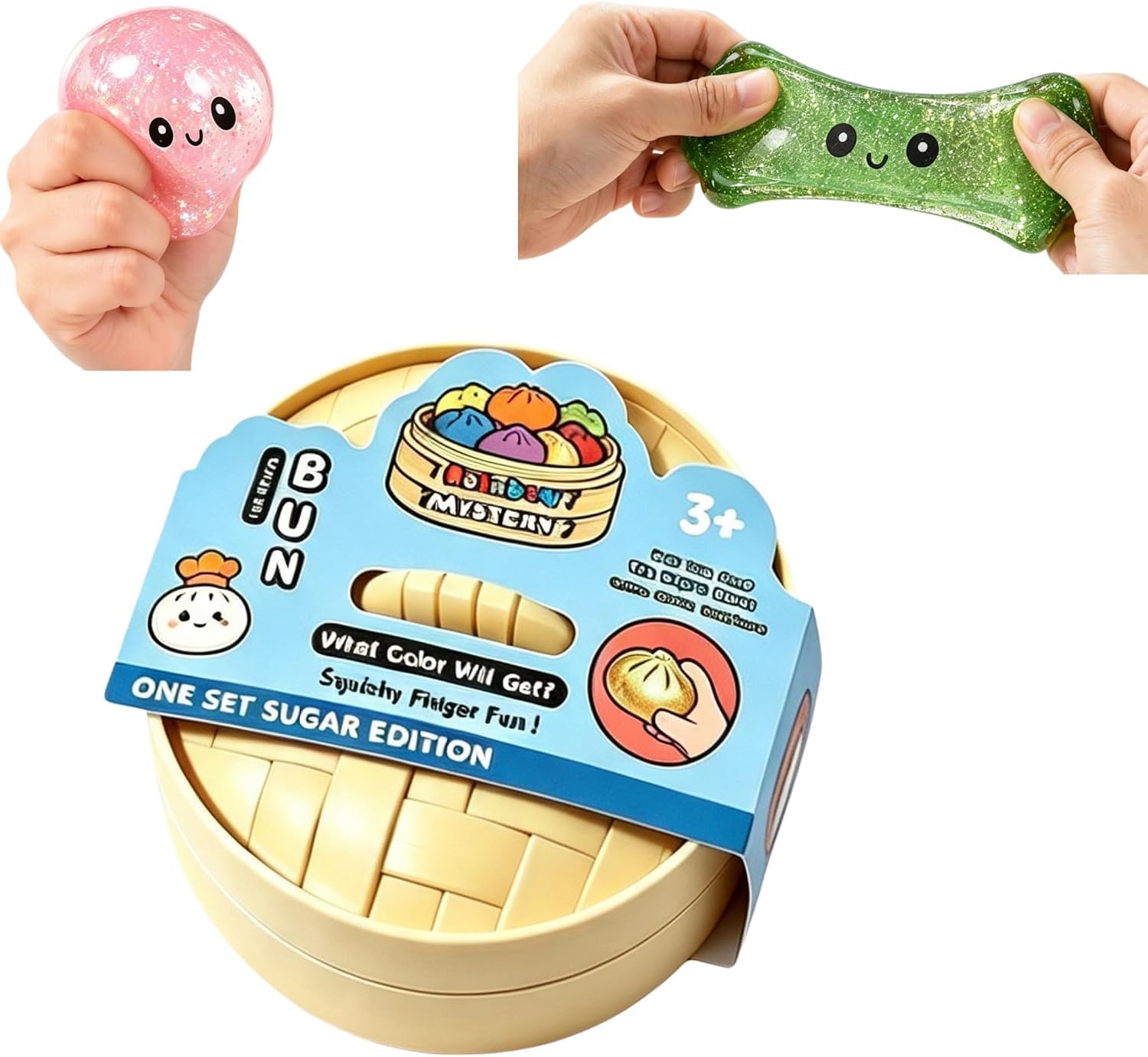 Squishies Fidget Mystery Box for Adults, Random Colour and Material