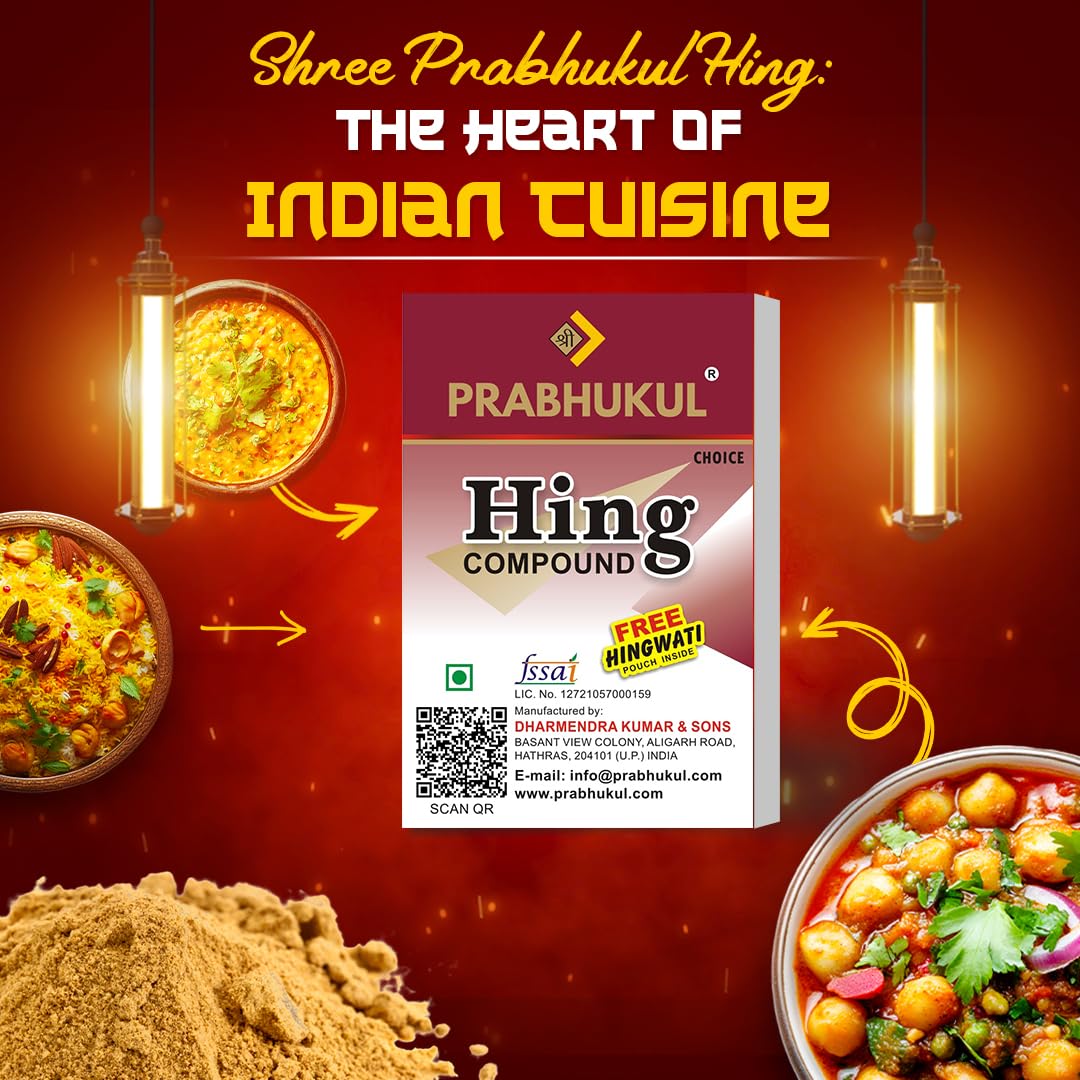 SHREE PRABHUKUL Premium Asafoetida, No Added Atta, Extra Strong & Aromatic, Ideal for Everyday Use in Curries & Vegetables 50g Potent Hing-solid - Image 3 thumbnail