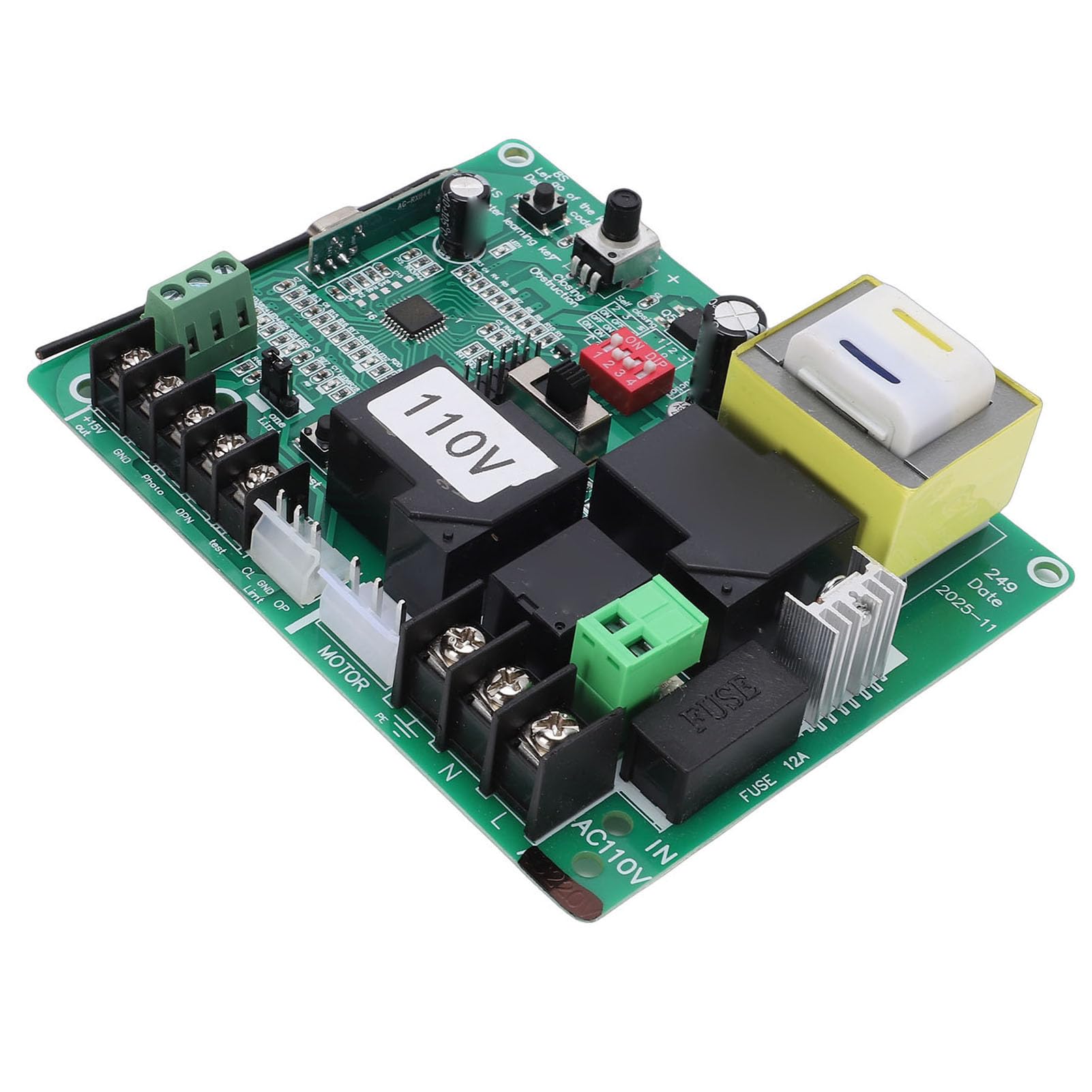 Circuit imprimé d'ouverture de portail coulissant avec télécommande (110V)