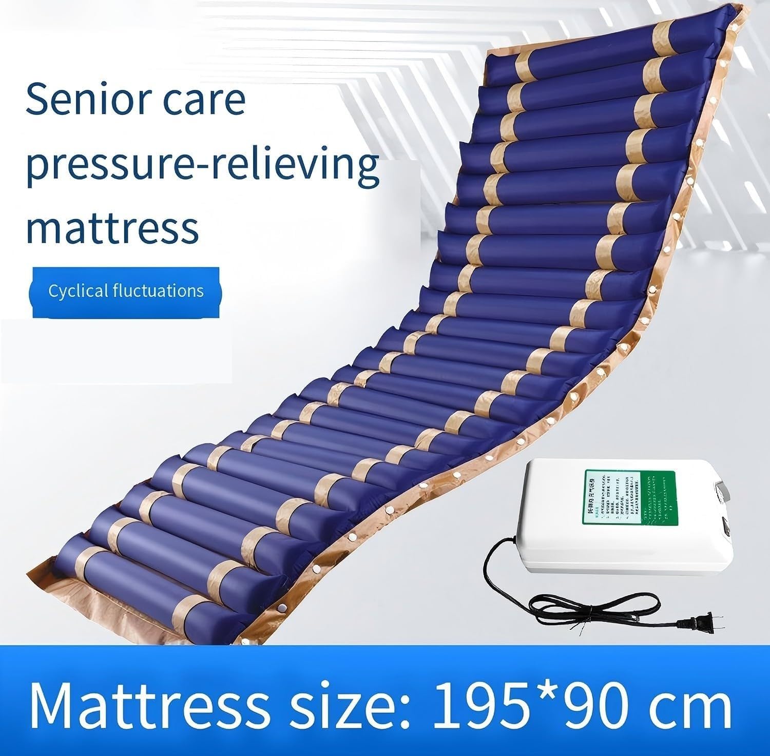 Colchón Antiescaras De Aire Alternante Con Compresor Silencioso Para Escaras, Colchón Antiescaras De Aire, Para Aliviar La Presión,Colchón Impermeable Para Hospitales, Residencias De Ancianos