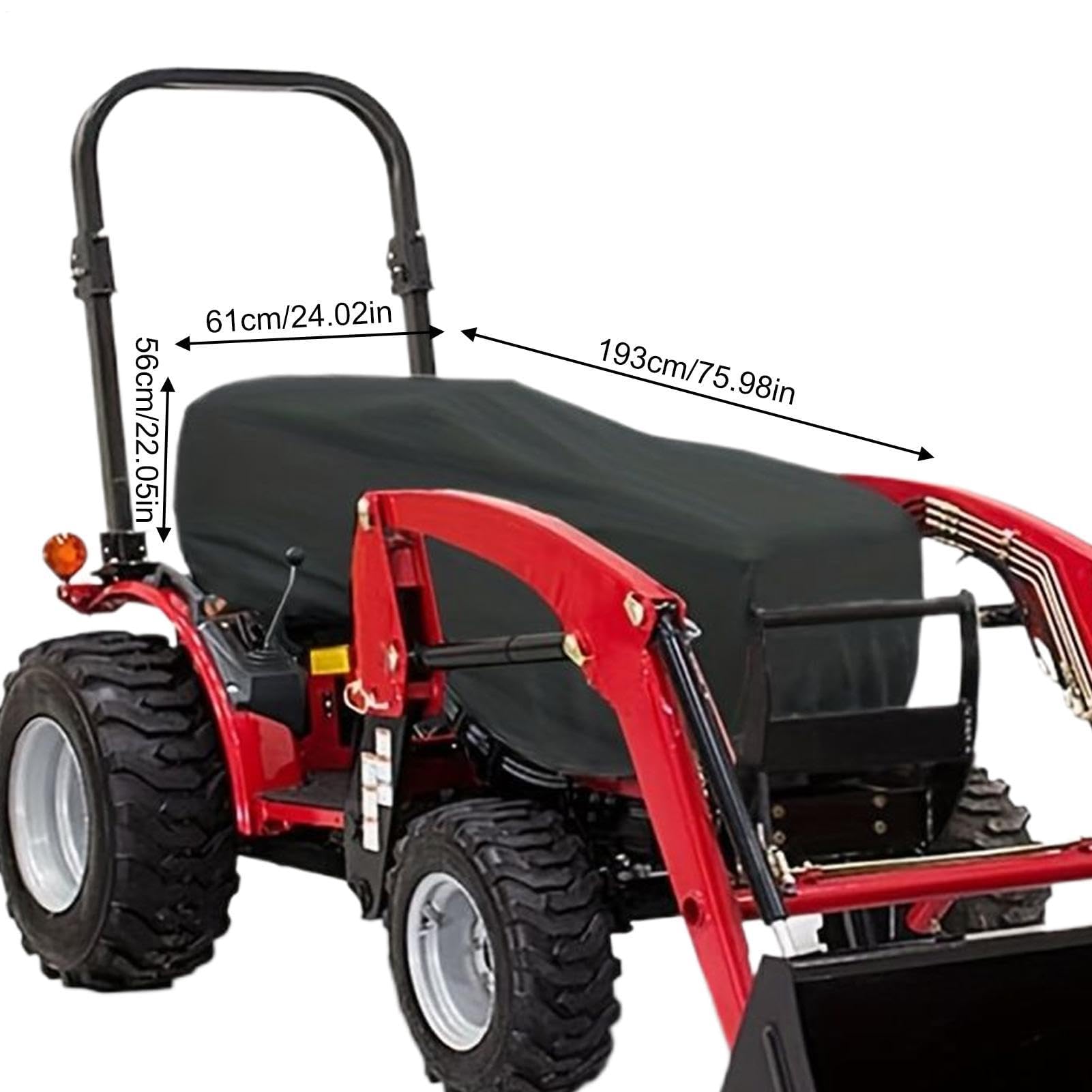 Funda para cortacésped, 193 x 61 x 56 cm, impermeable, tela Oxford, protector de tractor, resistente a los rayos UV, resistente a la intemperie, protector de máquina de jardín, para cobertizo, patio