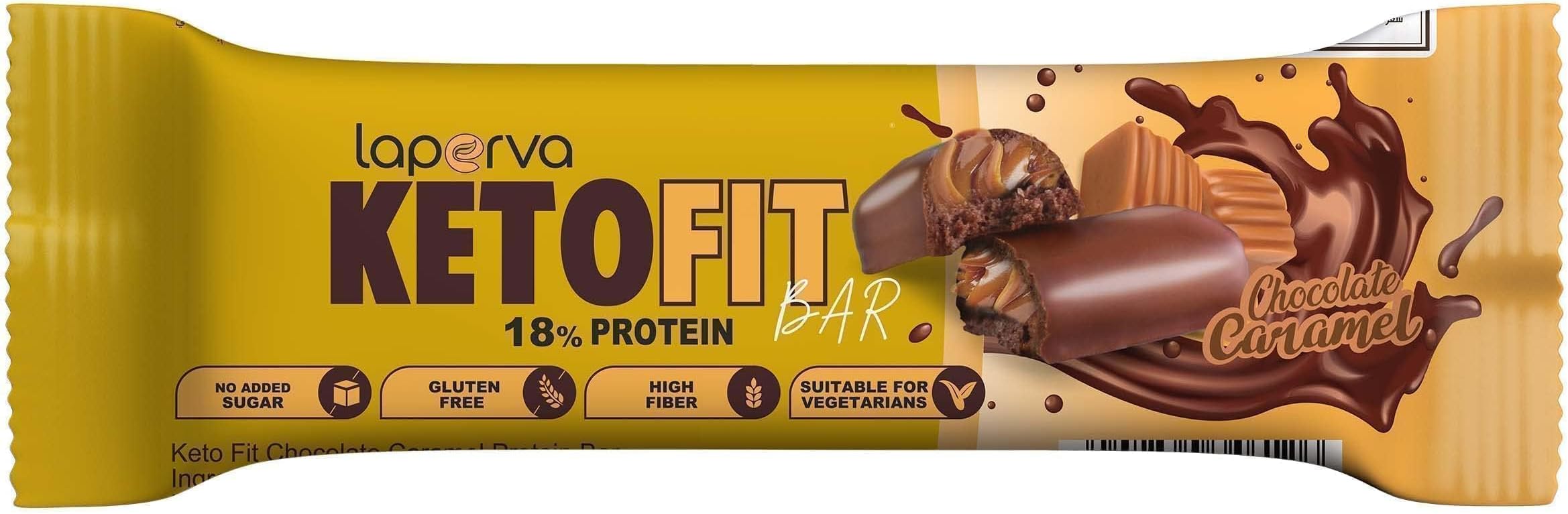 laperva Protein Bar | KetoFit - High Protein, Nutritious Snacks to Support Energy, Low Sugar, Vegetarian, Keto Friendly (Keto Fit - 18 Bars)
