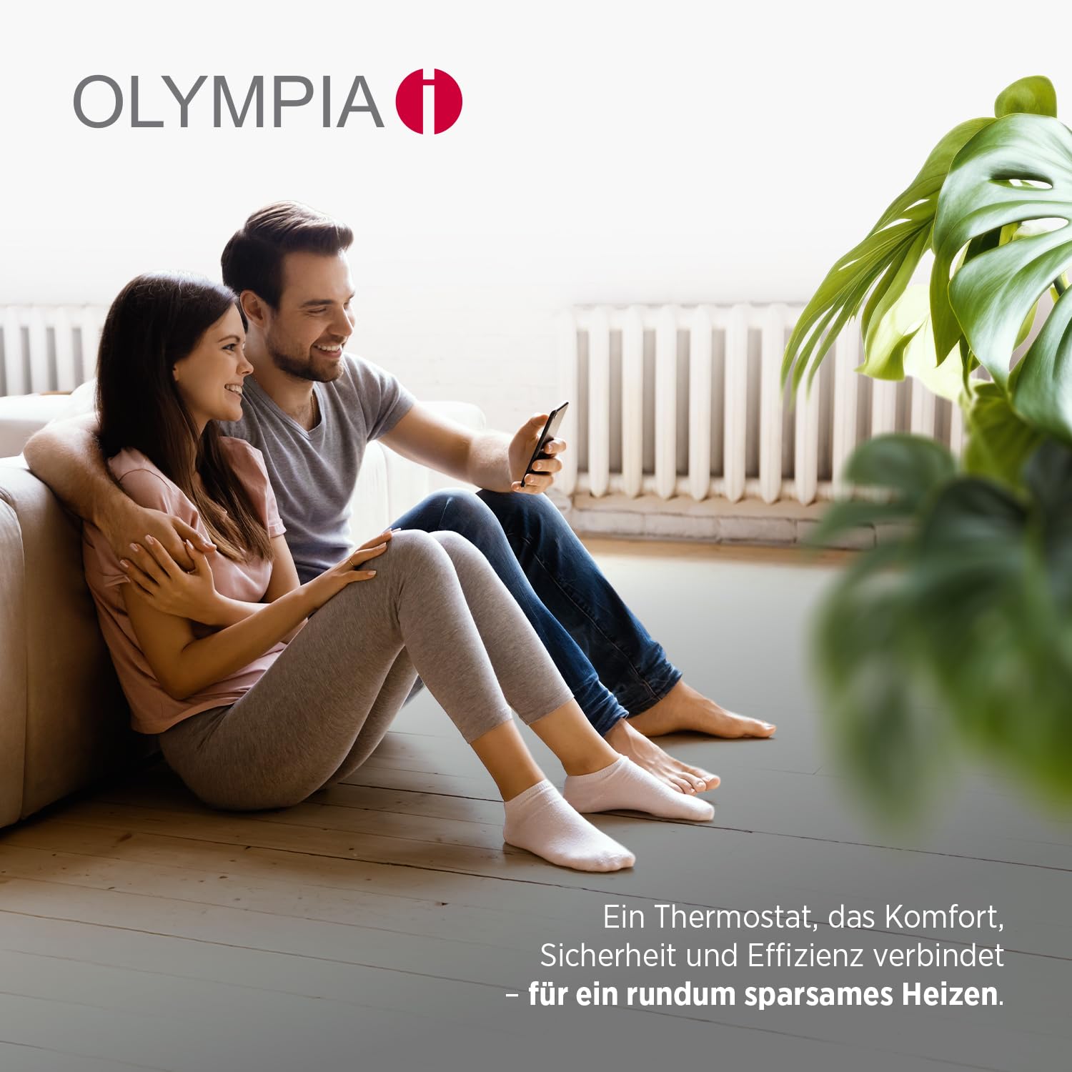 Olympia HT-02Y inteligentny termostat WiFi | termostat grzejnikowy Smart z aplikacją Tuya, Alexa i Google | łatwa instalacja i programowalny | termostat grzewczy | wygodny i energooszczędny | 1 szt.