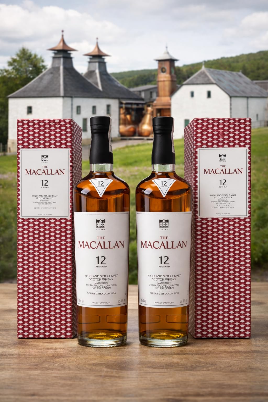 The Macallan 12 Years Old Double Cask – Pack 2 Botellas 70 cl – Highland Single Malt Scotch Whisky – Estuche Oficial – 40% Vol.
