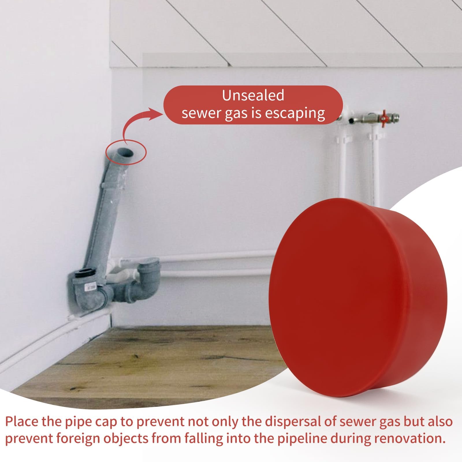 Wefaly Buisstop voor drainagerbuis DN 150/160, stop, mofstop, ideaal voor het sluiten van drainagebuis, afvoerbuis, 150 mm, robuuste blindstop, mofstop, deksel voor pvc-buis, 150 mm