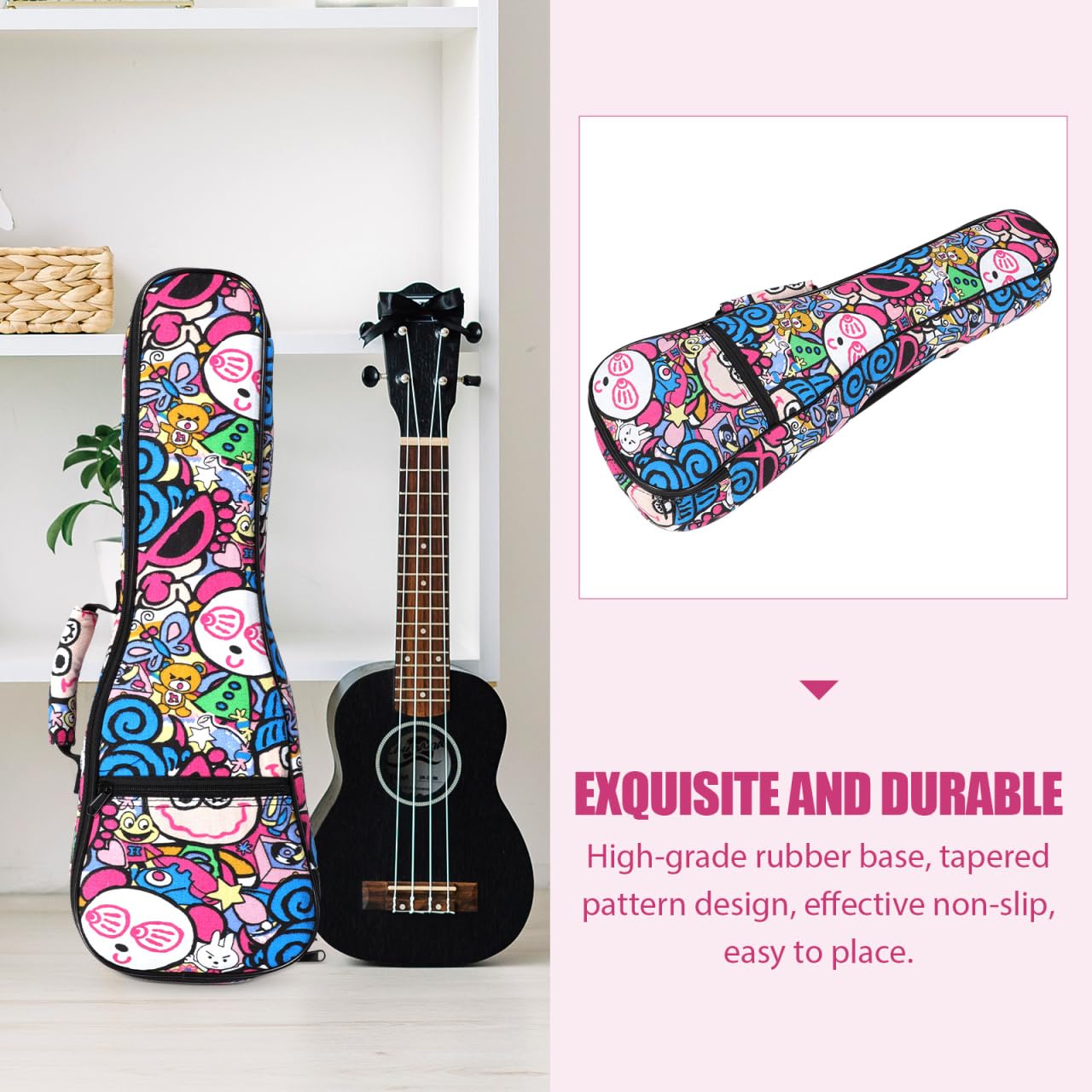 UPKOCH Estuche Impermeable para Ukelele 22.83 Pulgadas Bolsa Ligera De Transporte con Correa Ajustable Compatible con Ukelele Y Guitarra Acústica