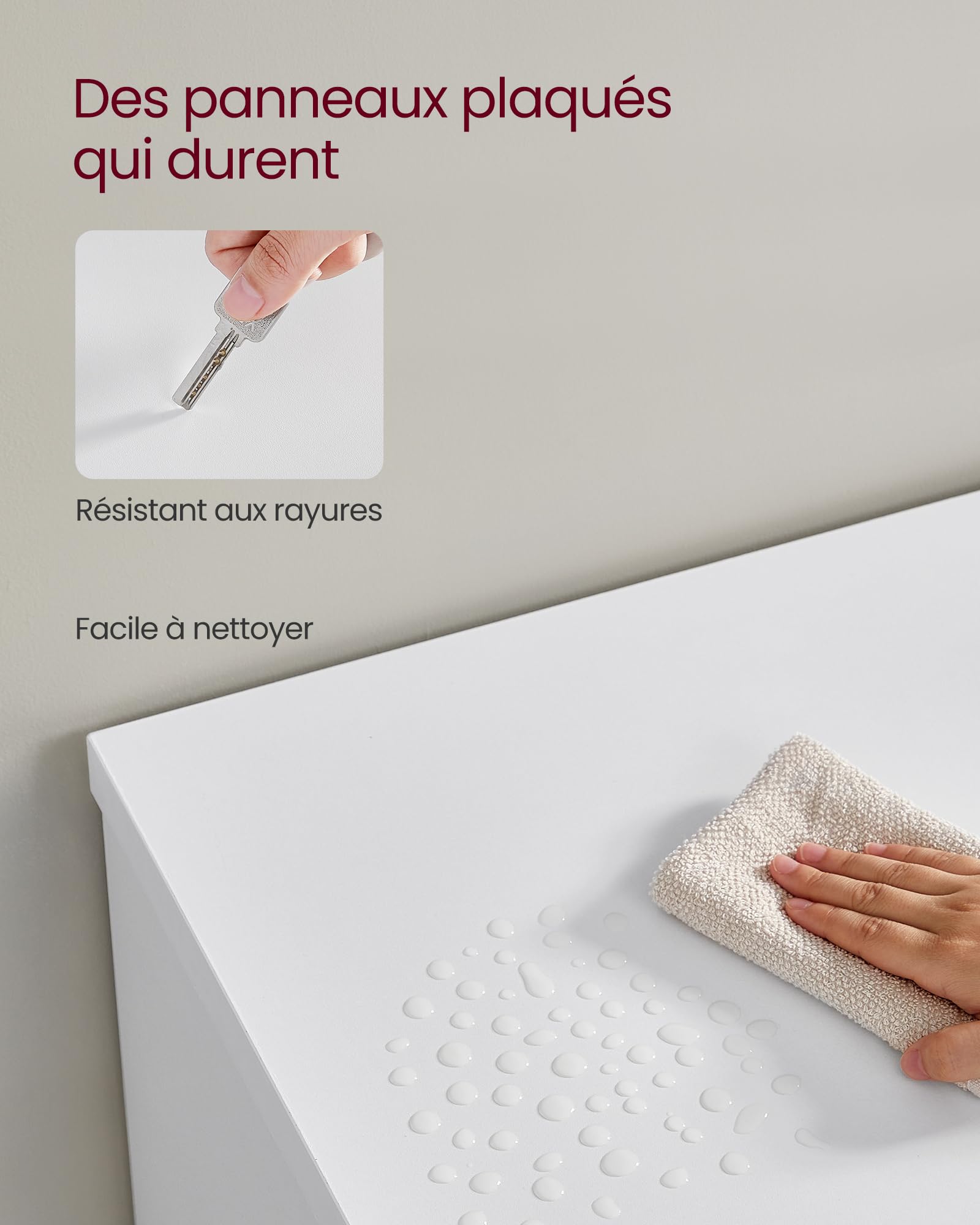 VASAGLE Kailyn Collection - Meuble TV avec LED, pour Les Téléviseurs Jusqu’à 70 Pouces, avec Étagères Ouvertes en Verre, 2 Placards avec Portes, 160 cm, Moderne, pour Salon, Chambre, Blanc LTV331T10