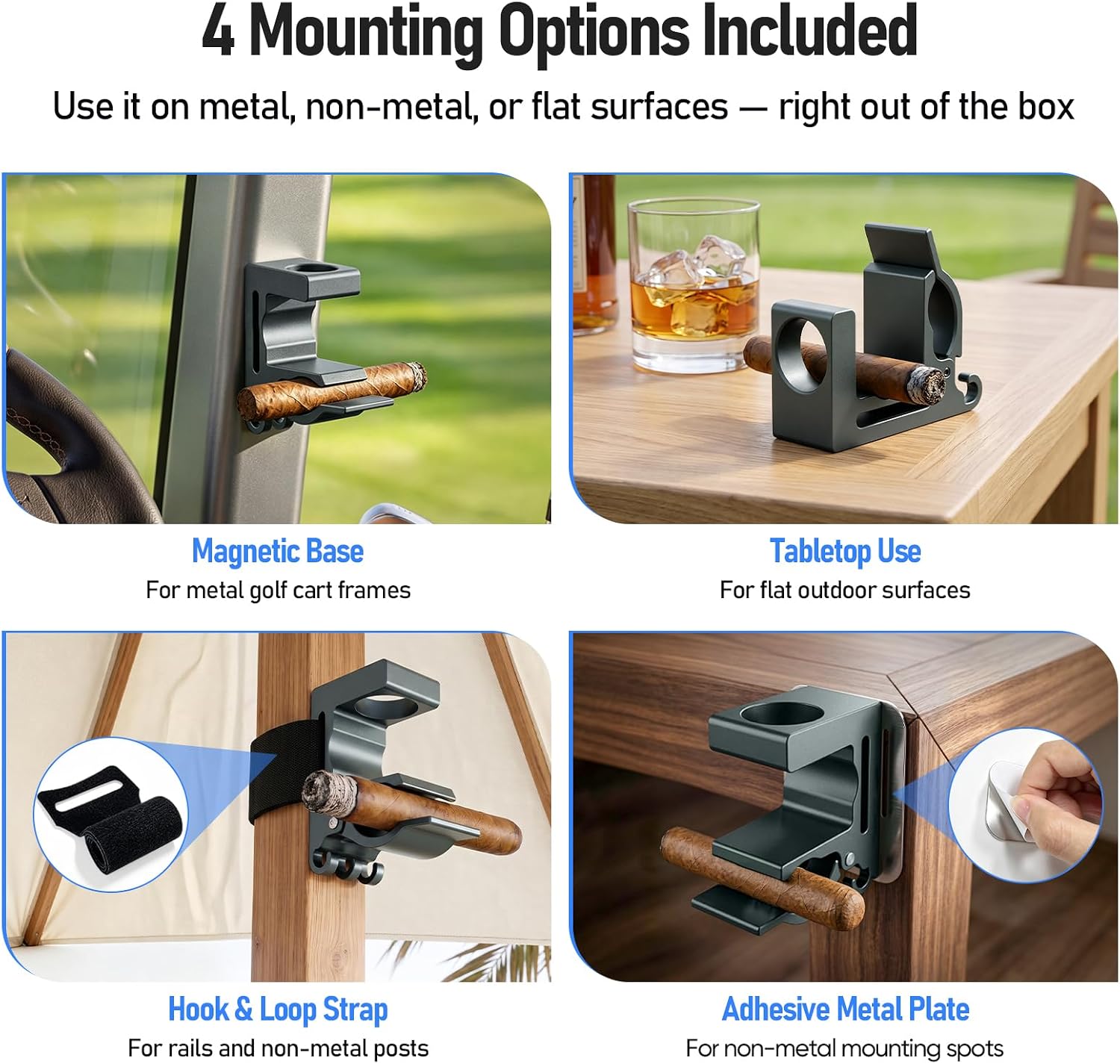 FitBeast Magnetic Cigar Holder for Golf Cart, 4-Magnet Cigar Clip image 5