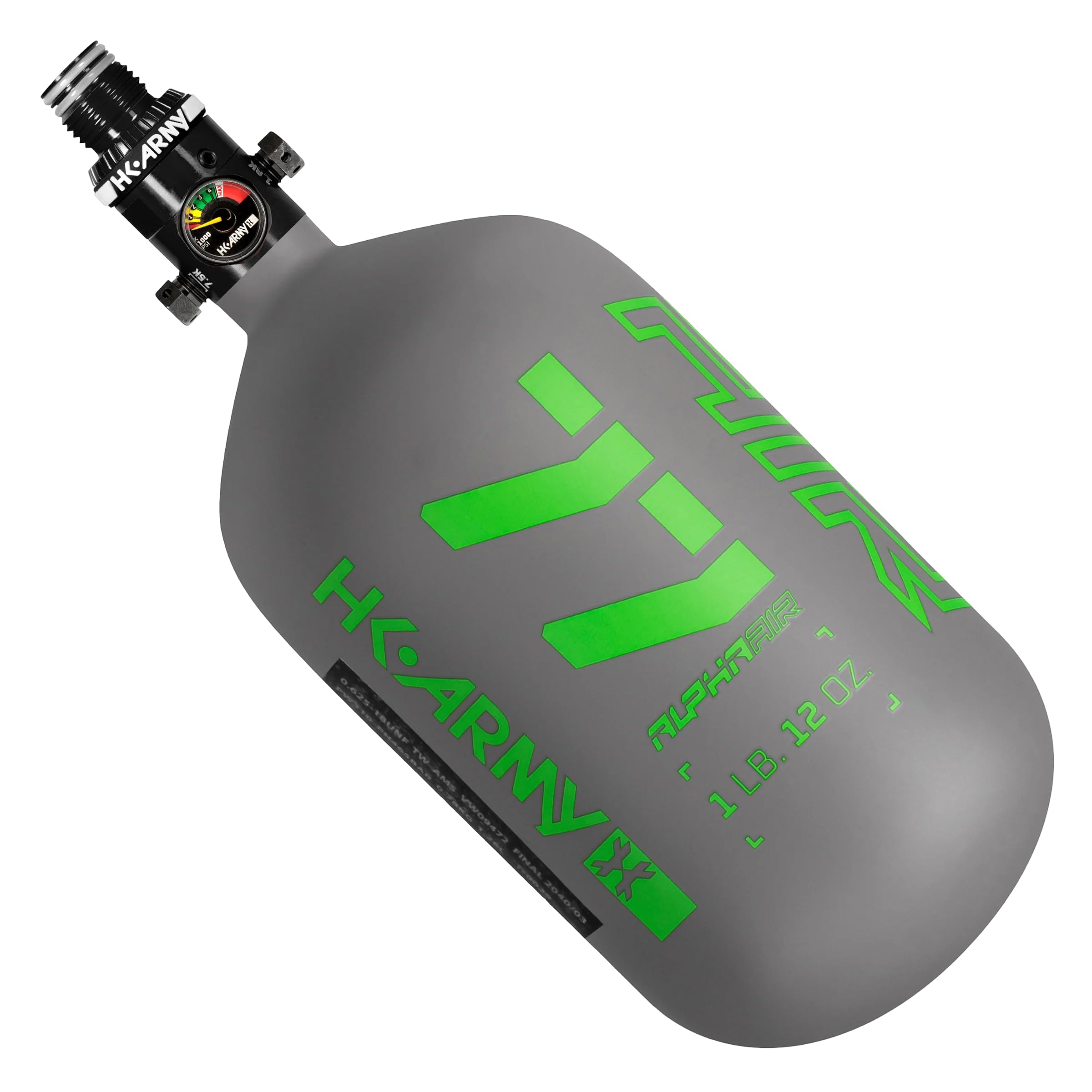 HK Army HPA Paintball Tank - Lightweight Alpha Air Carbon Fiber Compressed Air Tank - 15ci/48ci/68ci/77ci/88ci/99ci - 4500 psi