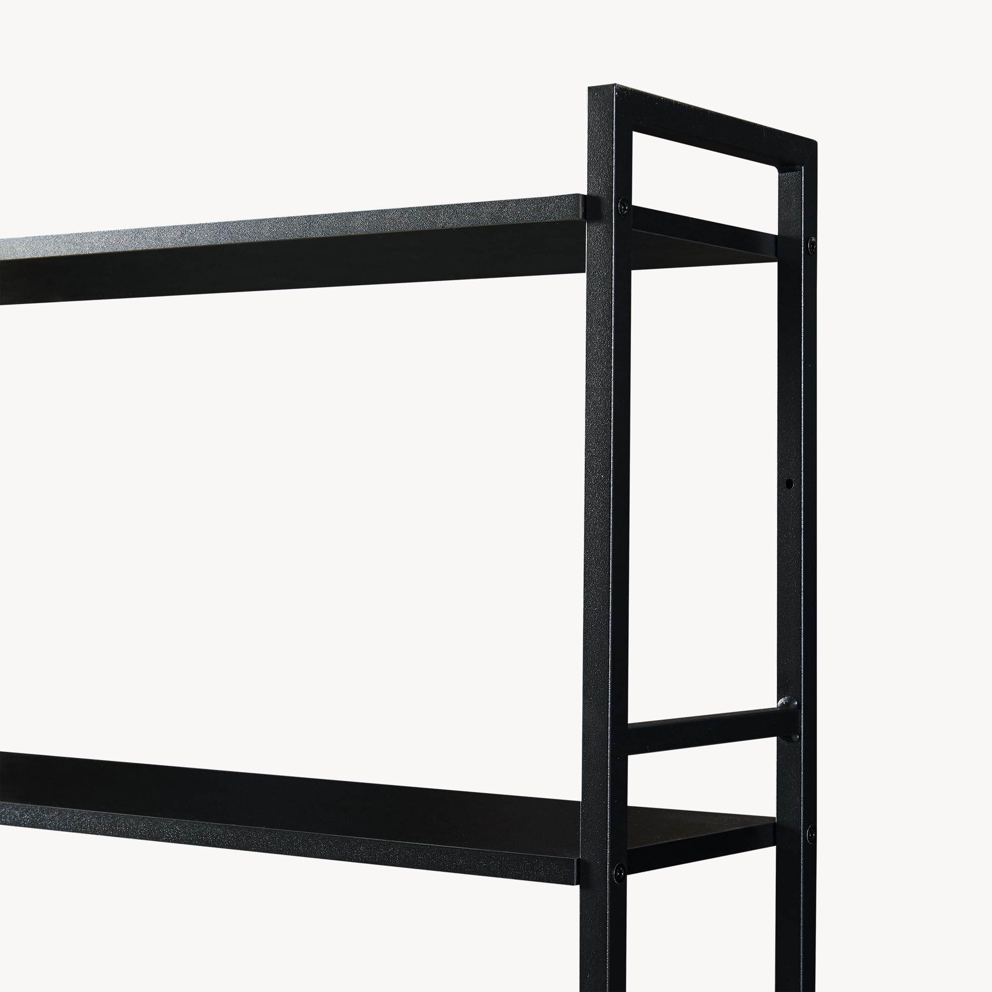 [en.casa] Mueble de Baño Ljukhobro sobre el Inodoro Estantería de Baño con 3 Estantes Armario Alto para Cuarto de Lavado Diseño Industrial 164 x 64 x 20 cm - Negro