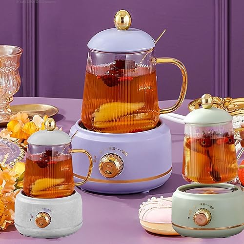 Miniatura 3 de Fdit Hervidor eléctrico de 15.2 fl oz, taza de estofado eléctrico de calor uniforme para oficina para té (15.2 fl oz)