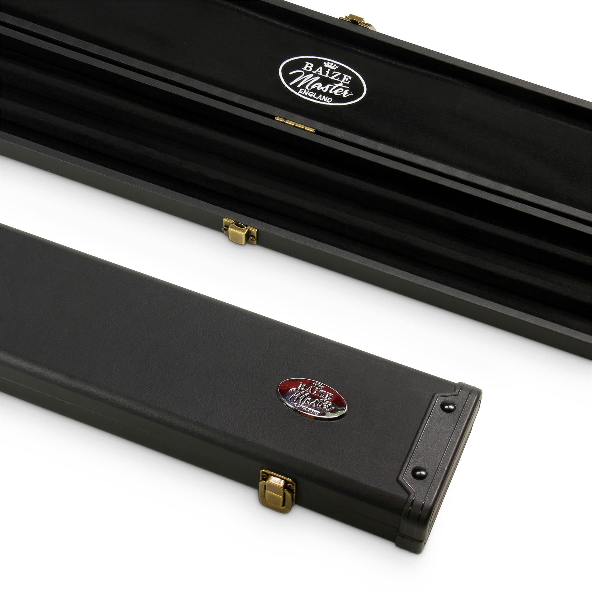1 Piece Snooker and Pool Deluxe Cue Case with Hard Plastic Ends - Holds 3 One Piece Cues