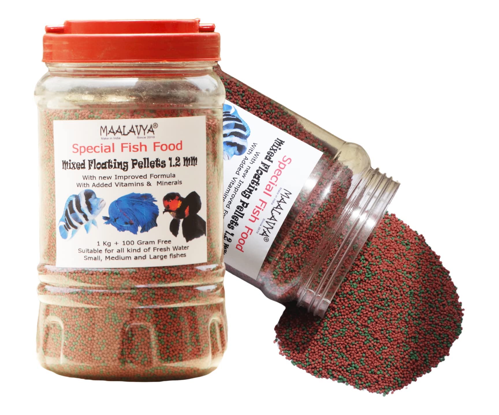 Maalavya Fish Feed Food 1 KG+100 GM Free Special Fish Food Good Fish Food for Aquarium (Mixed 1.2MM) (B0BRJK3XX3) Amazon Price History, Amazon Price Tracker