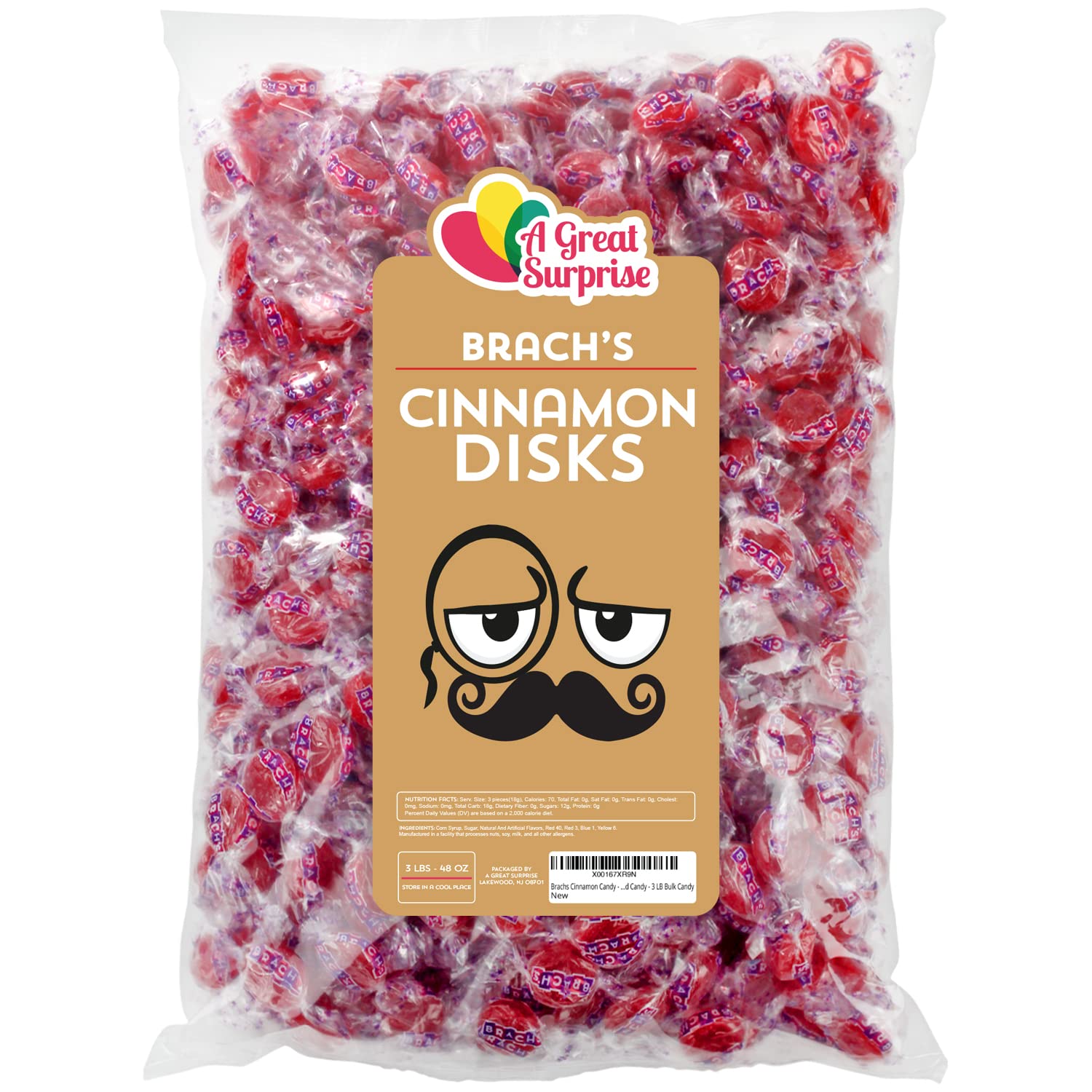 Brachs Cinnamon Candy Brach's Cinnamon Hard Candy Red Candy 3 LB