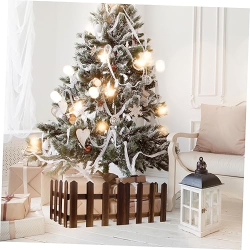 Miniatura 9 de MERRYHAPY Valla de jardín de piquete de madera con bordes carbonizados para decoración de jardín y balcón, borde portátil alto para una fácil